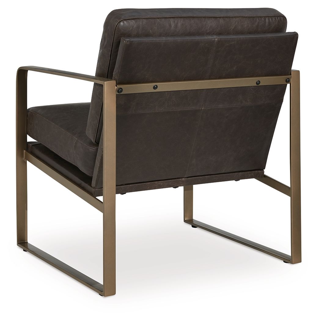 Ashley Furniture Bradett - Accent Chair - Dark Brown / Gold Finish - Image 5
