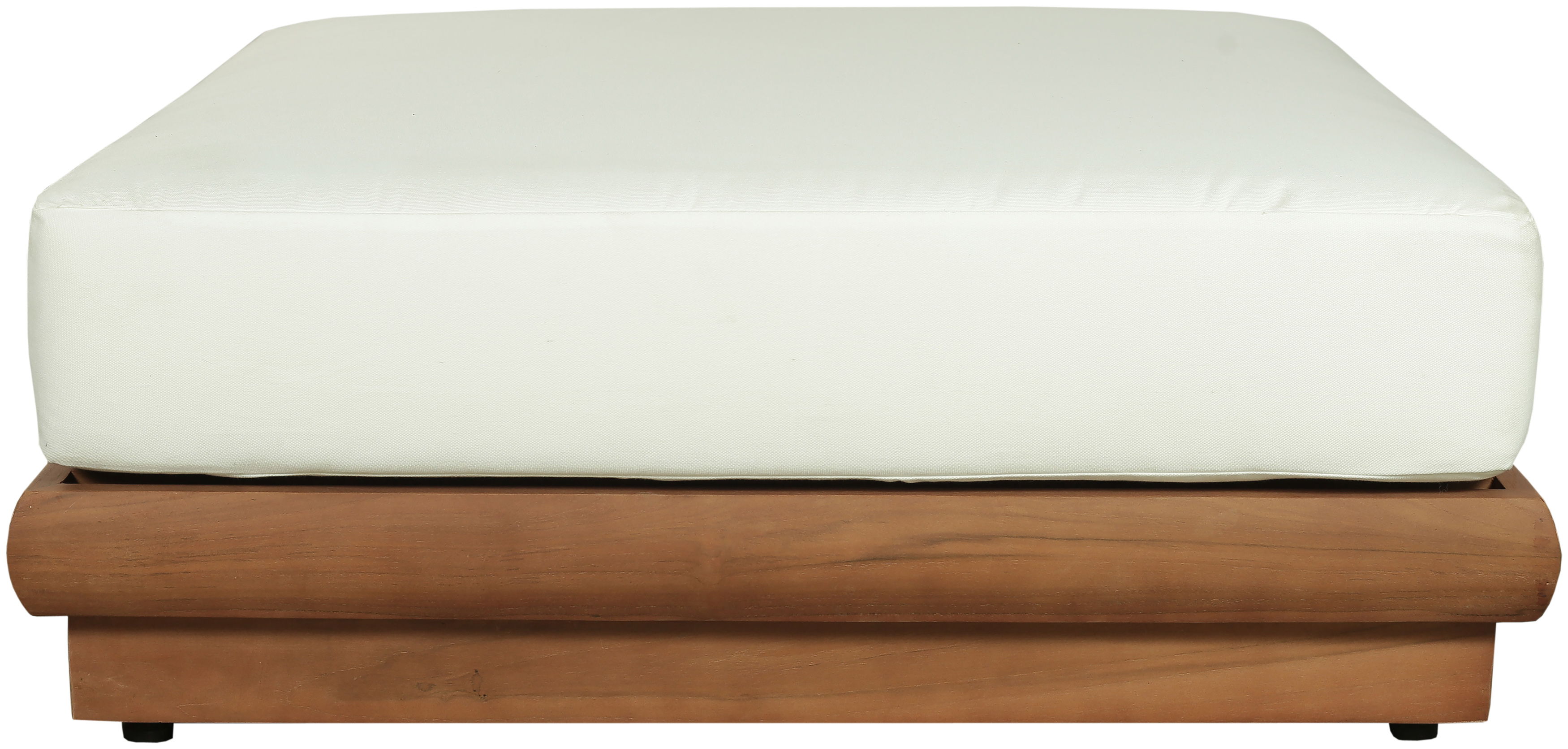 Mirella - Water Resistant Fabric Upholstered Outdoor Patio Modular Ottoman - Off-White