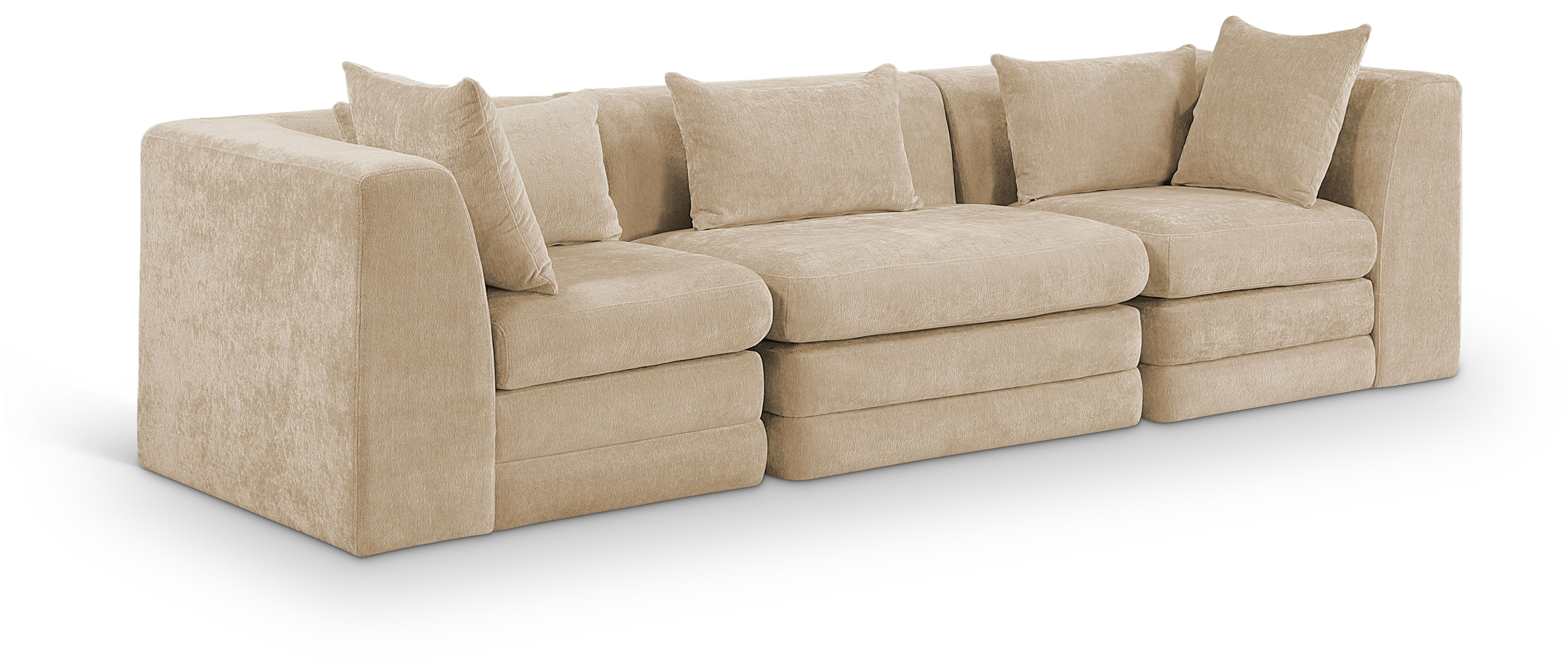 3 Pc · 114" Upholstered Modular Sofa
