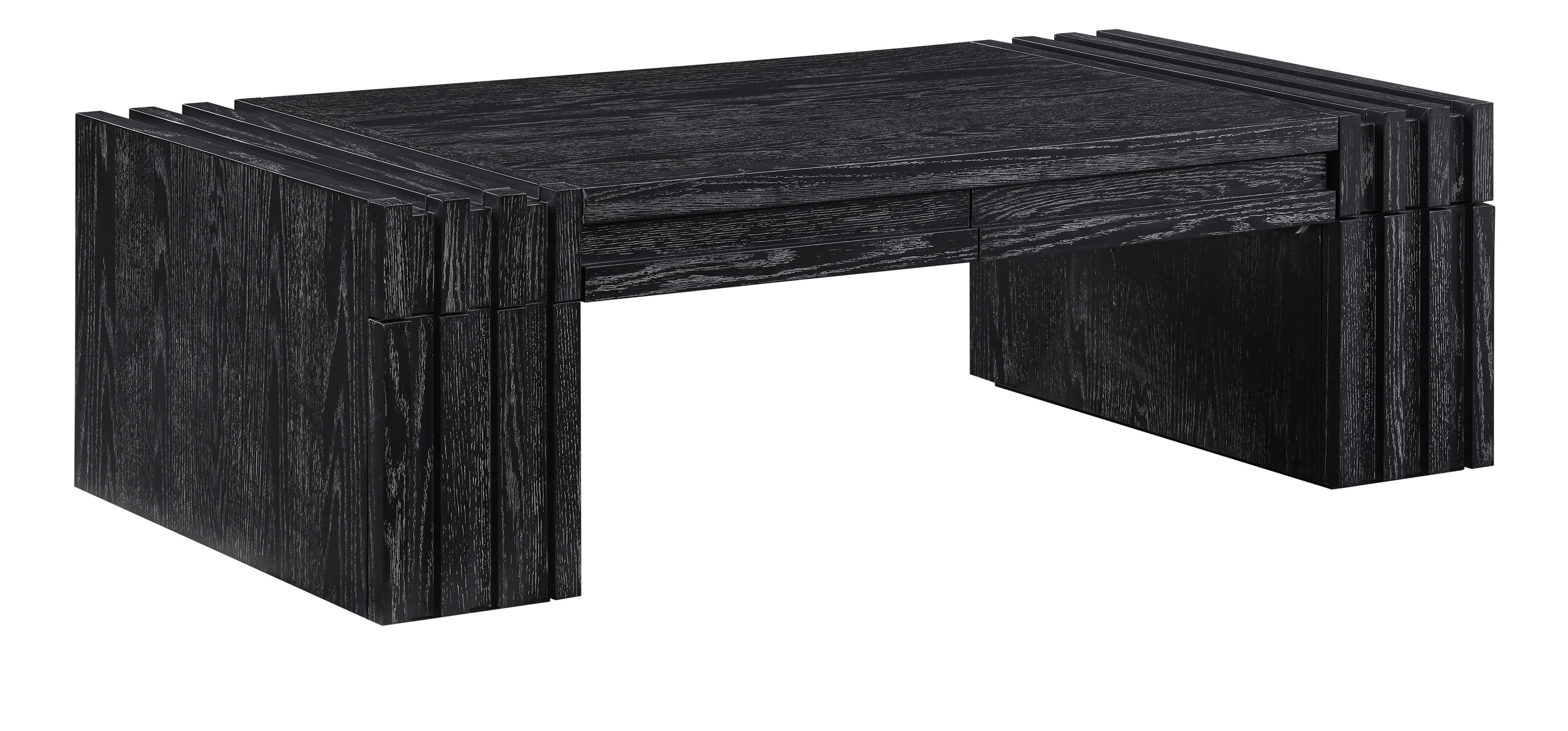 Stanton - Oak Veneer And Solid Wood Coffee Table - Black