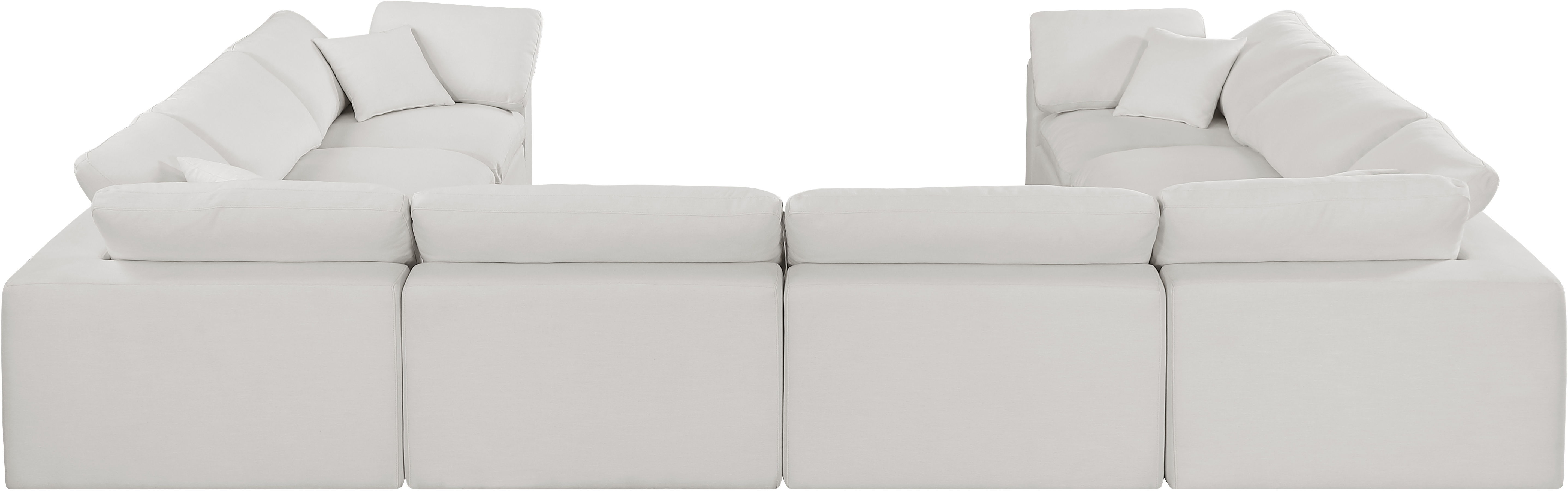 Comfy - 8 Piece Linen Modular Sectional - Light Gray