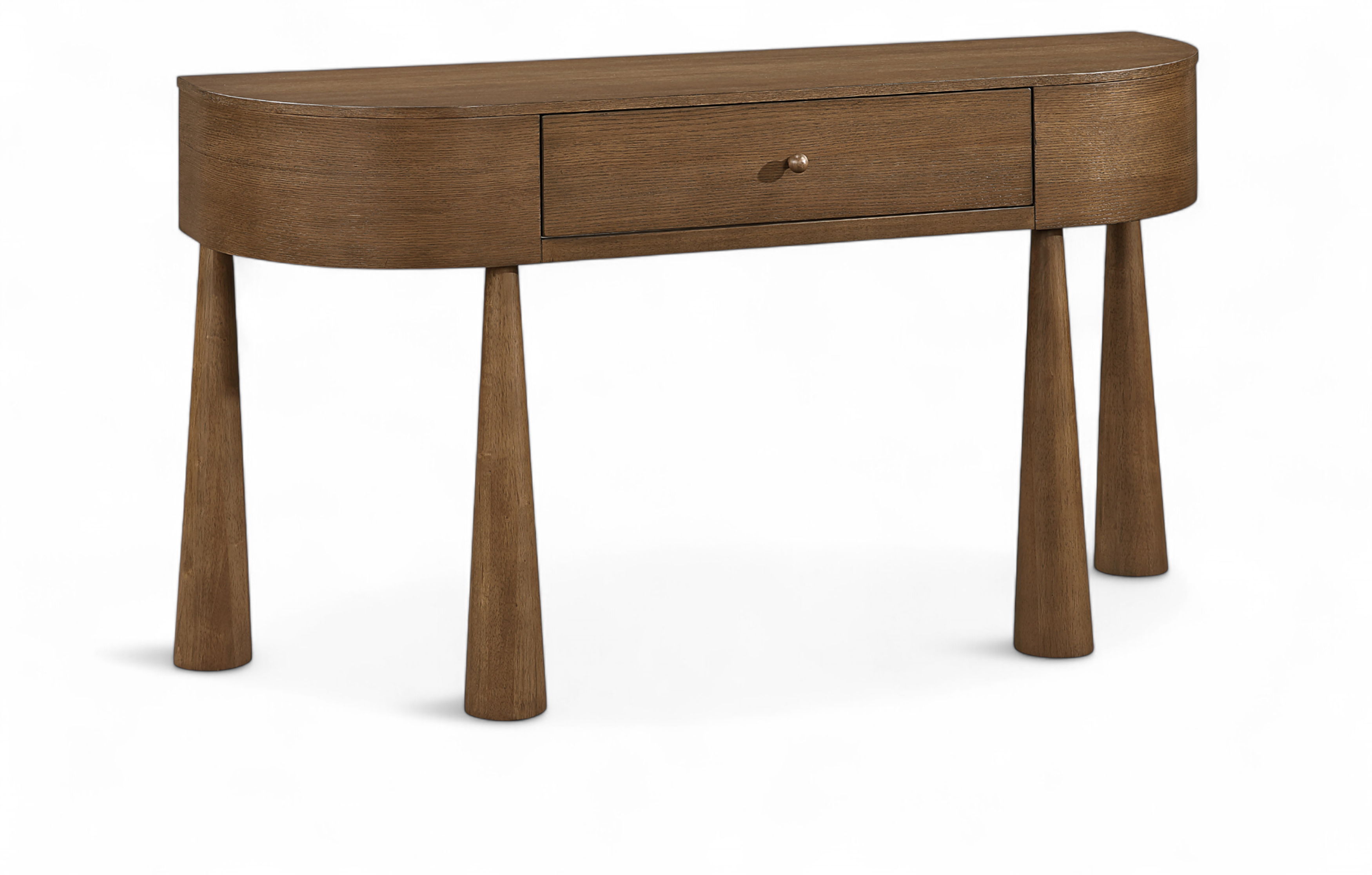 Oasis - Acacia Veneer And Solid Wood Console Table - Brown