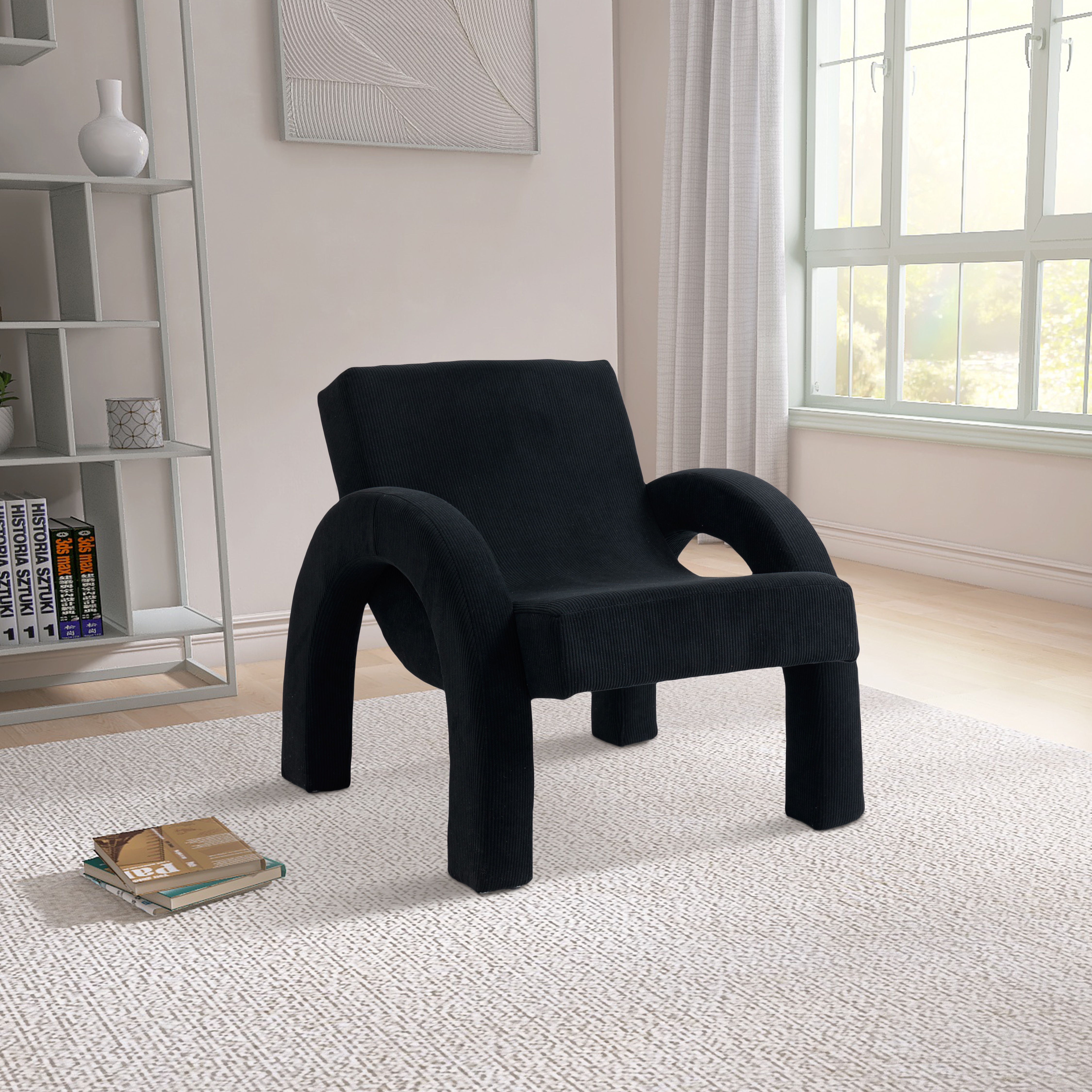 Corduroy - Accent Chair - Black