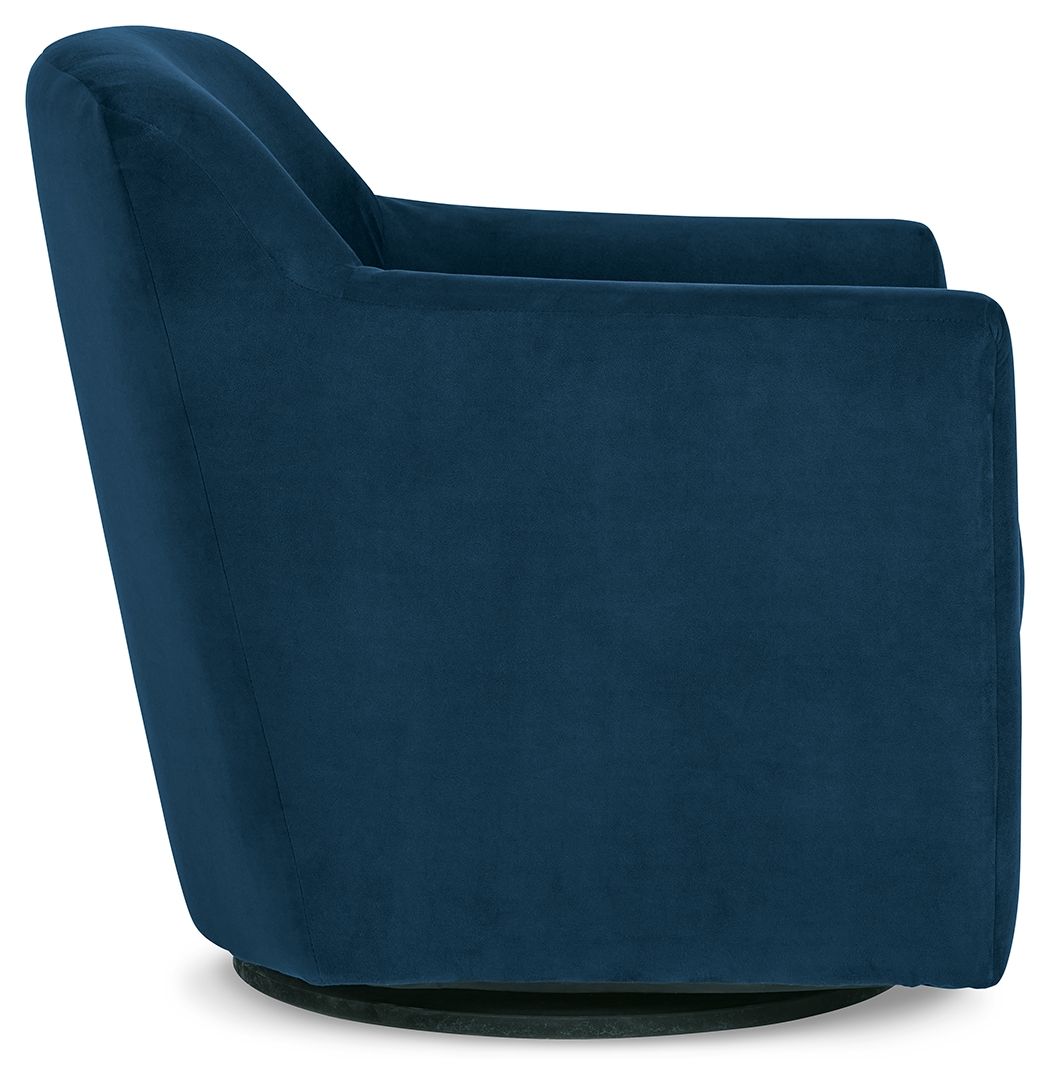 Ashley Furniture Bradney - Swivel Accent Chair - Blue - Image 4