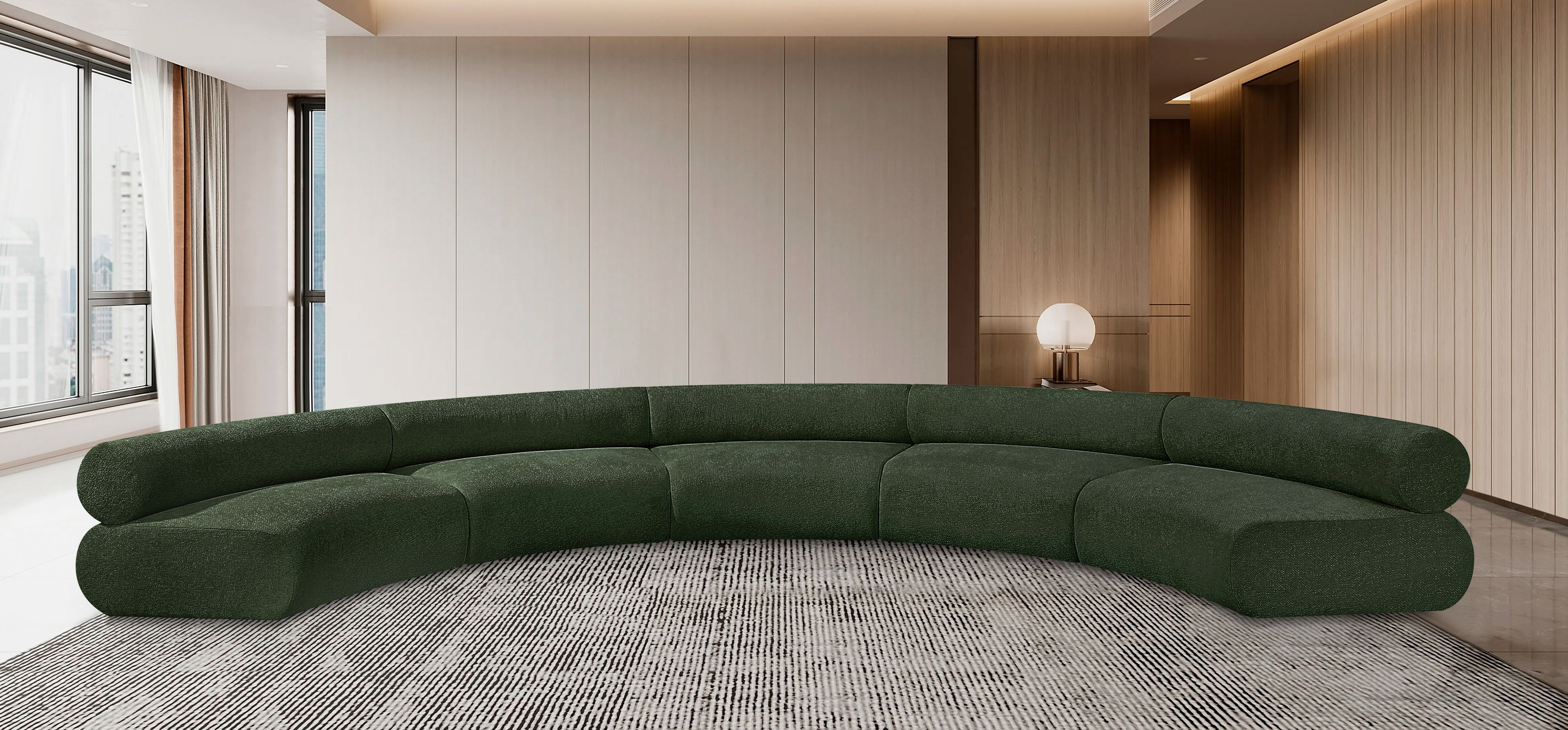 Bale - 5 Piece Modular Sofa - Green