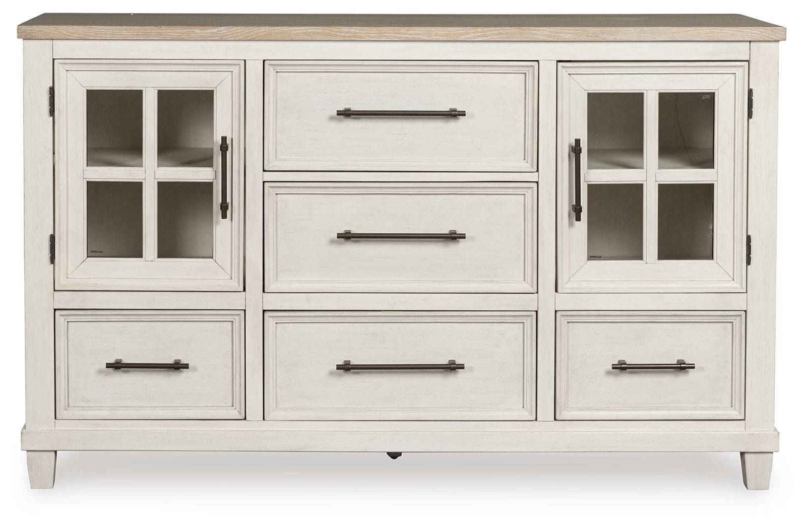 Ashley Furniture Shaybrock - Dresser - Antique White / Brown - Image 4