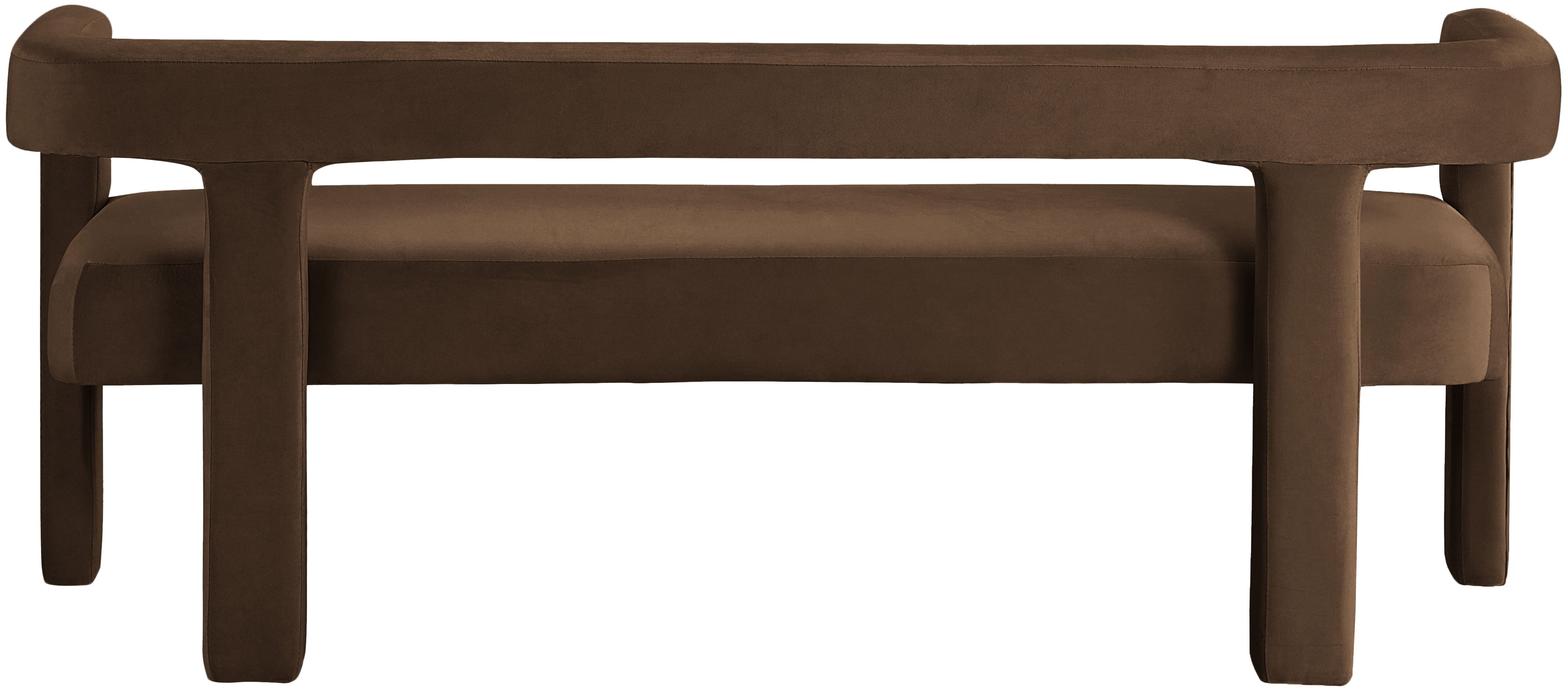 Athena - Velvet Bench - Brown