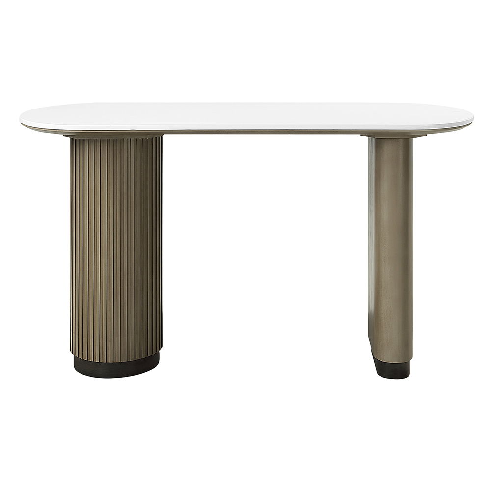Clayten - Sofa Table - Engineered Top & Light Oak, gray, view 7