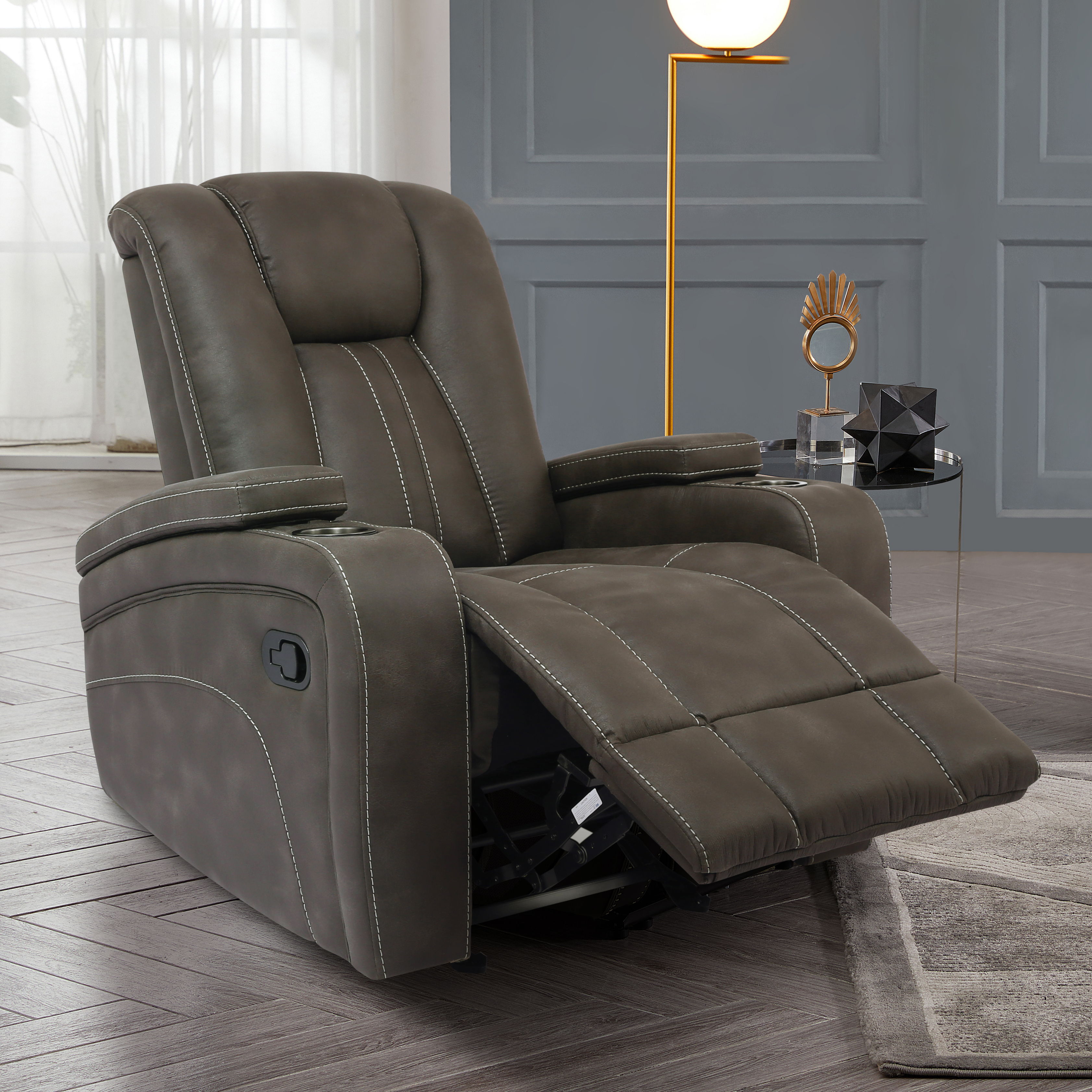 Marlow - Manual Recliner - Charcoal