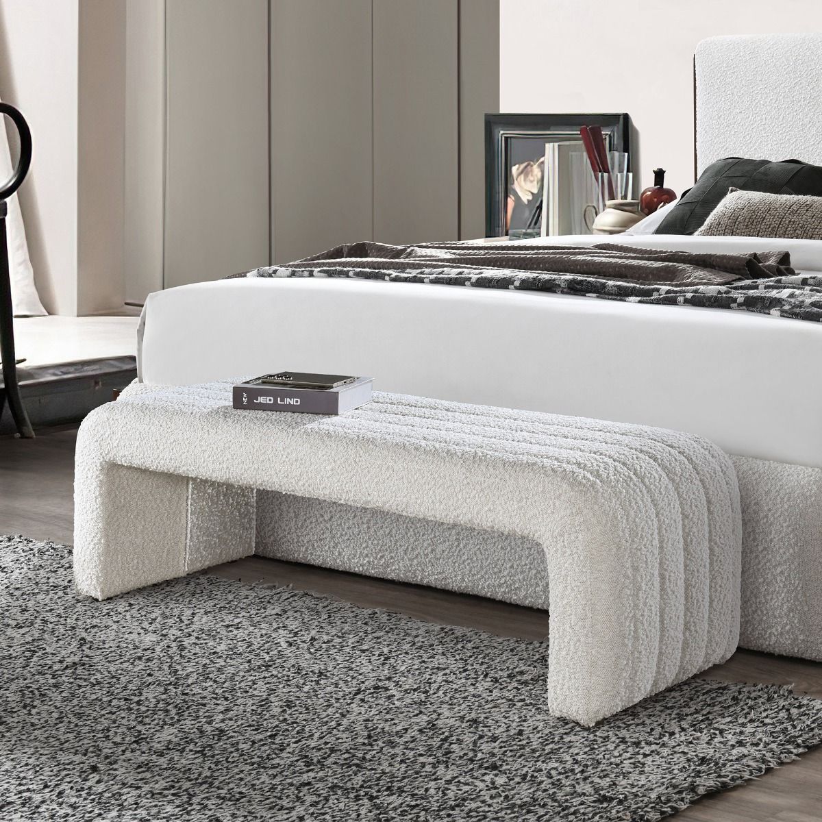 Sandro - Bench - Beige Boucle, white, view 7