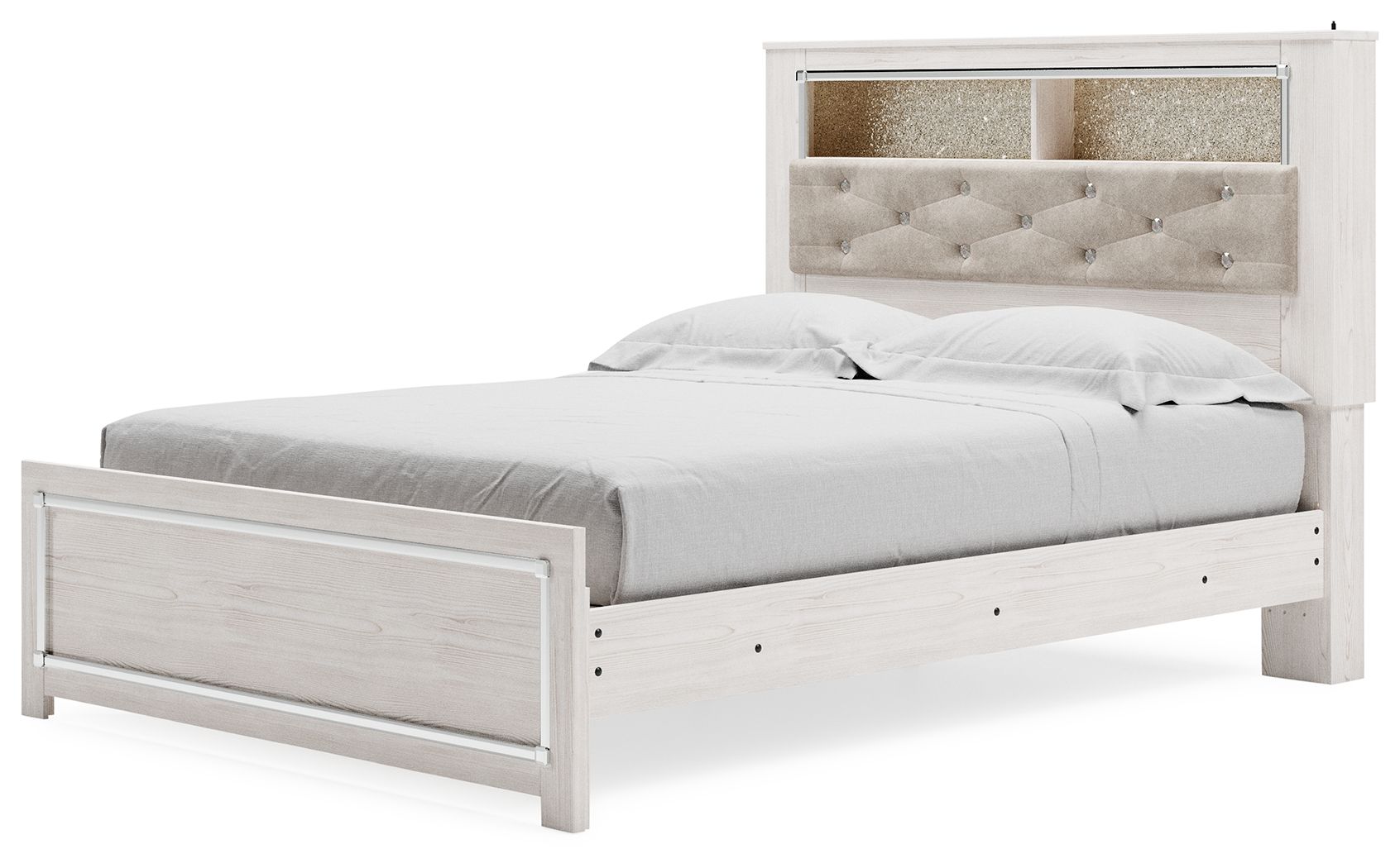 Ashley Furniture Altyra - Queen Panel Bookcase Bed - White - Image 8