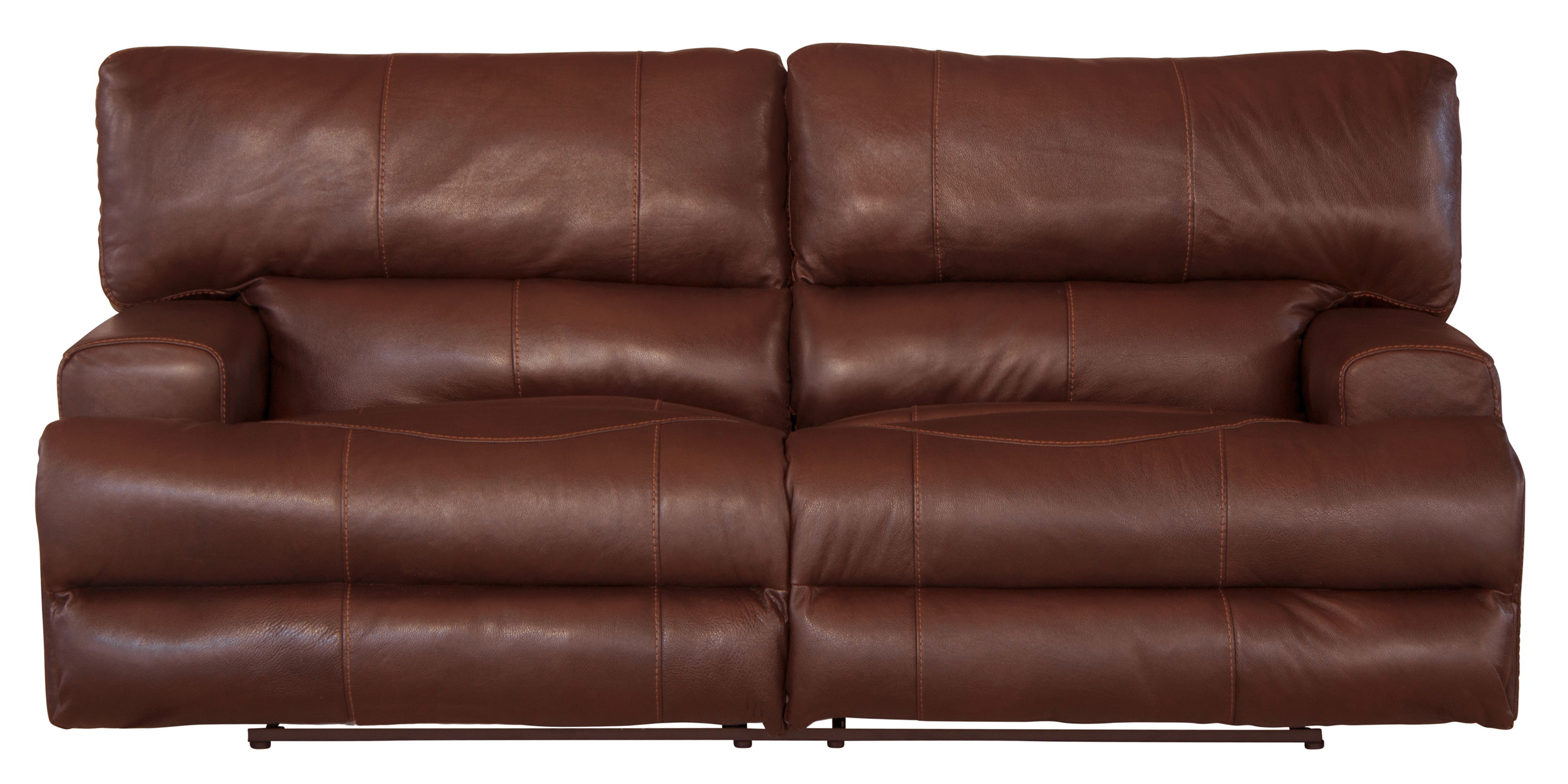 Wembley - Italian Leather Power Lay Flat Reclining Sofa With Power Adjustable Headrest & Lumbar - Walnut