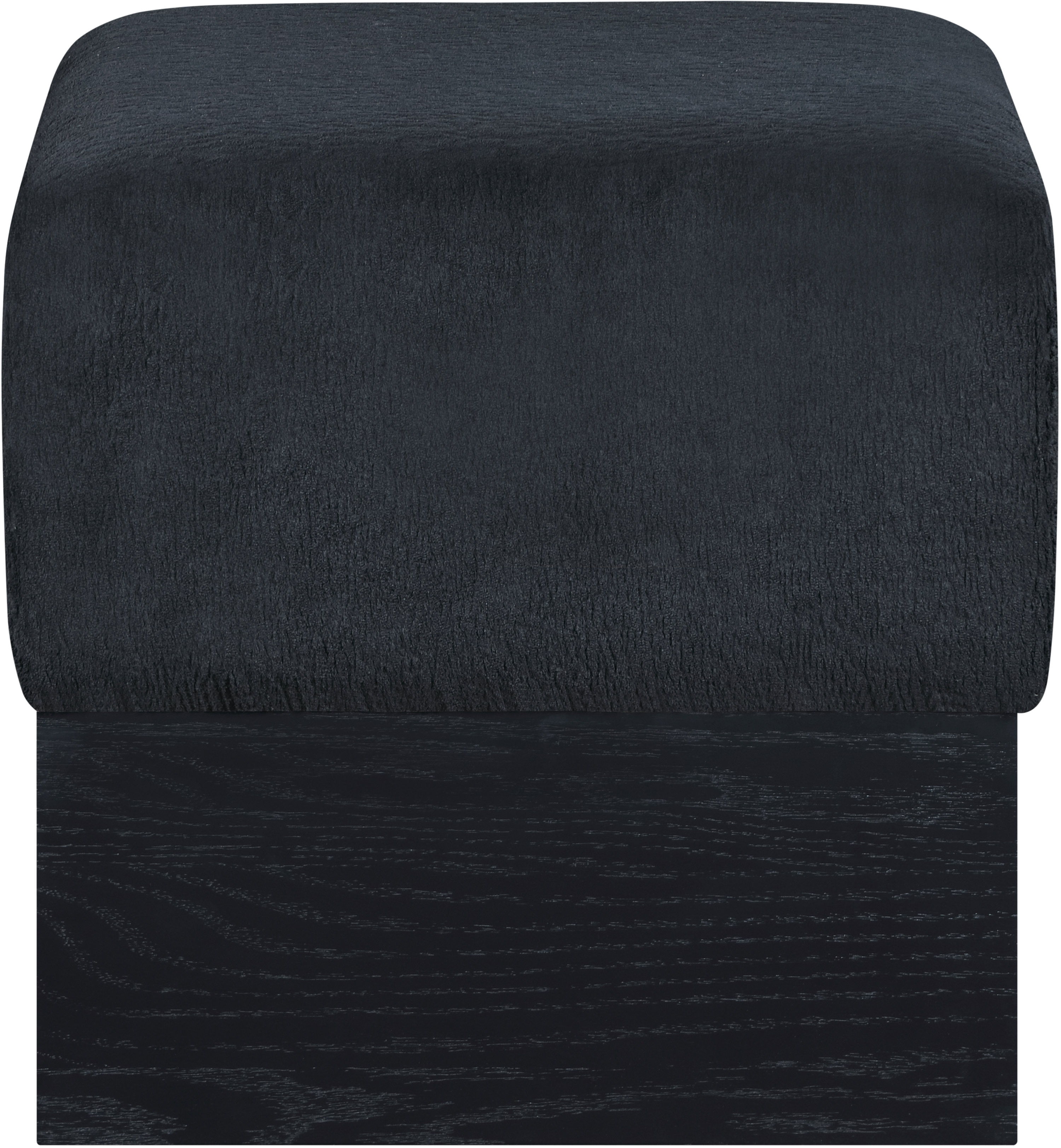 Havre - Ottoman / Stool With Black Base - Black