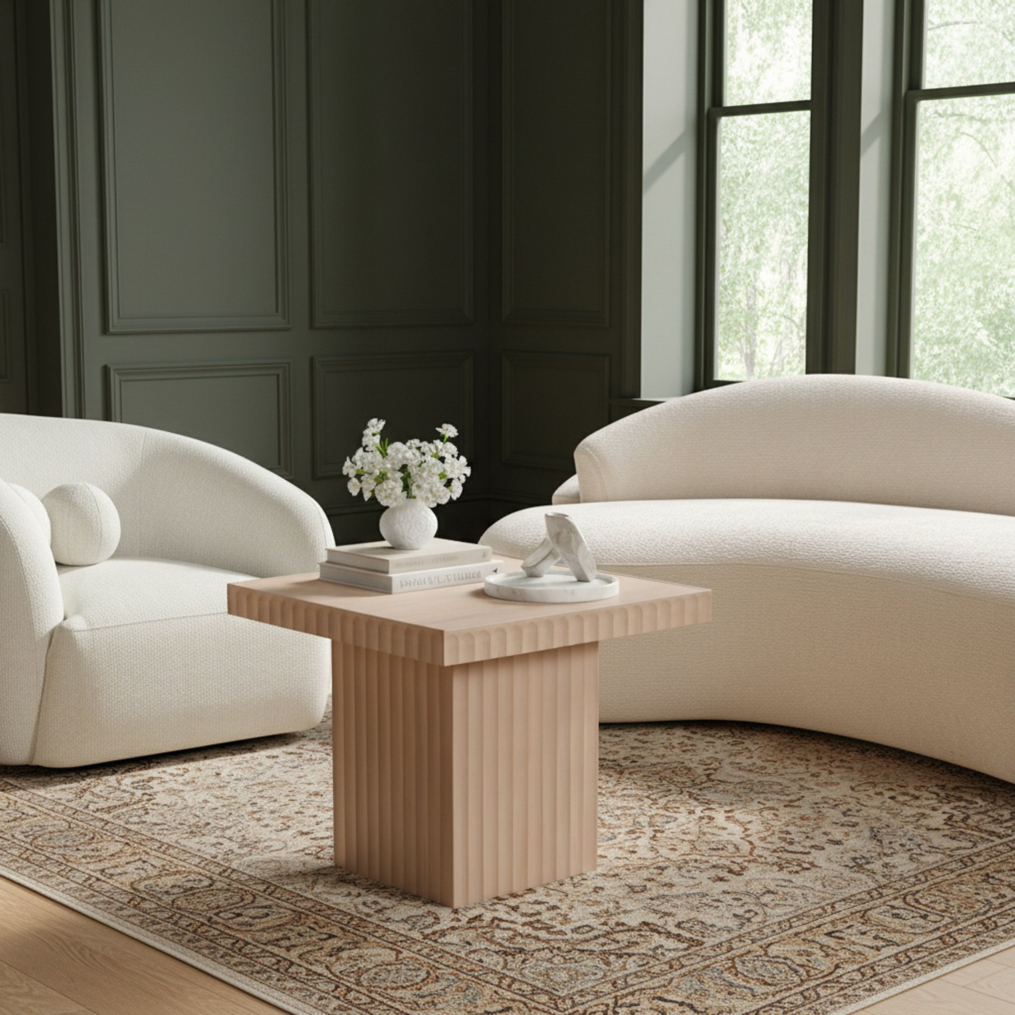 Spencer - 18" Oak Veneer Coffee Table - Natural