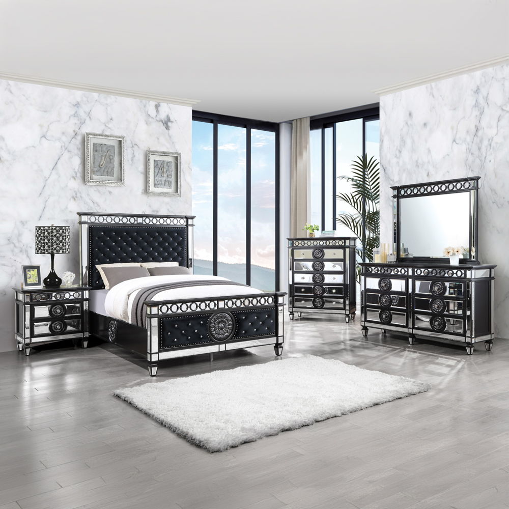 Varian II - Chest - Mirrored, Black & Sliver, black, view 4