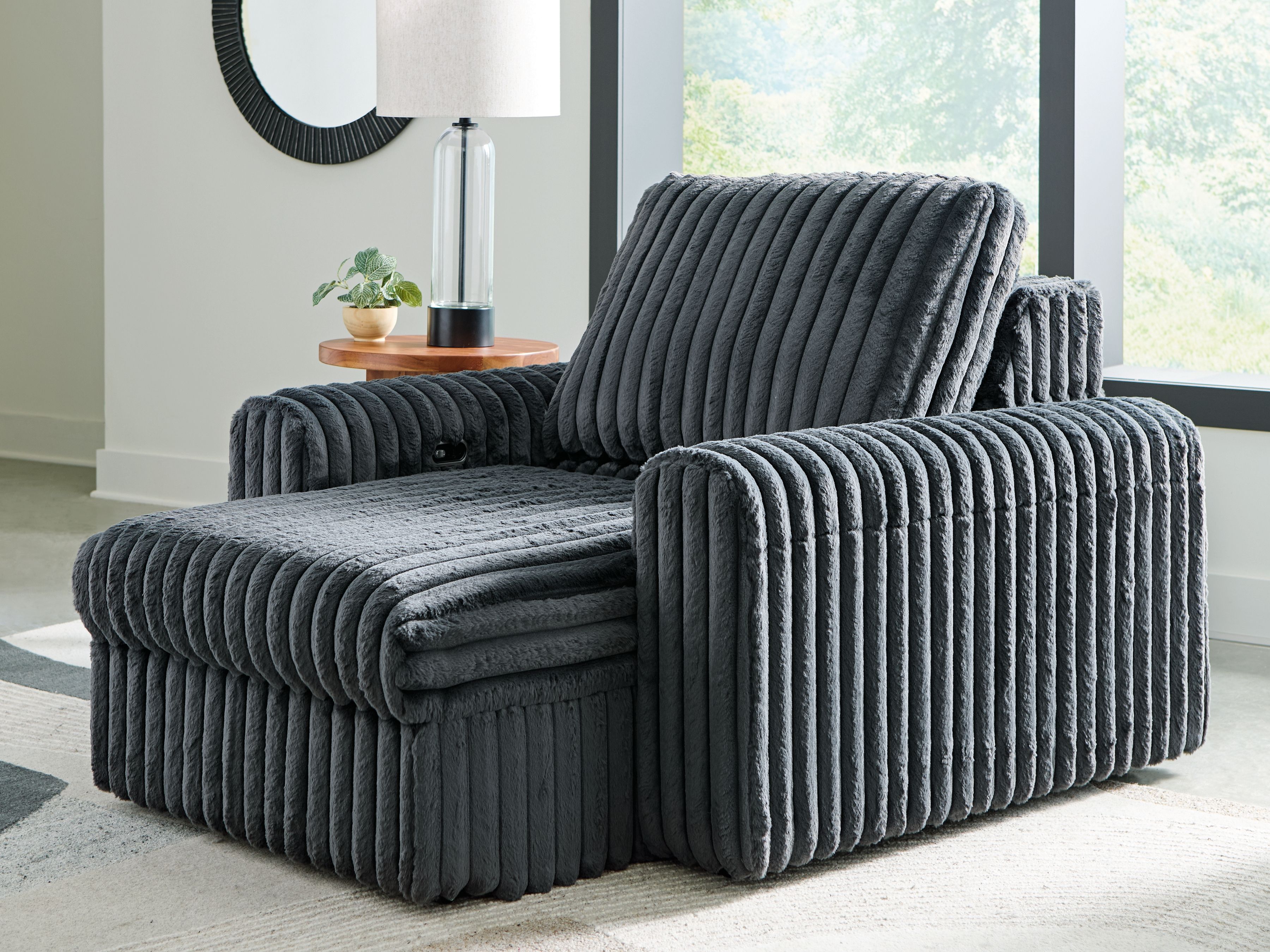 Ashley Furniture HamlinBay - Power Gliding Chaise - Gunmetal - Image 6