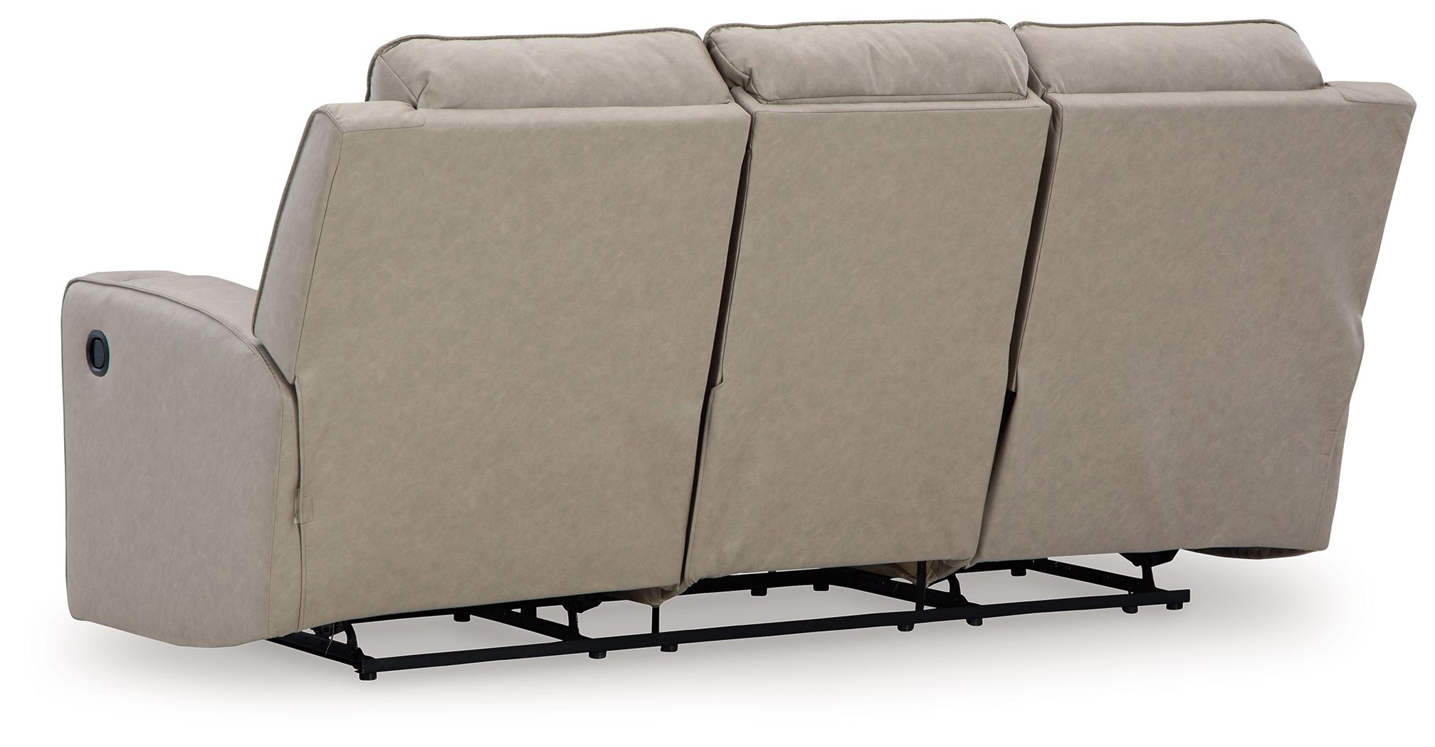 Ashley Furniture Lavenhorne - Rec Sofa W/Drop Down Table - Pebble - Image 6
