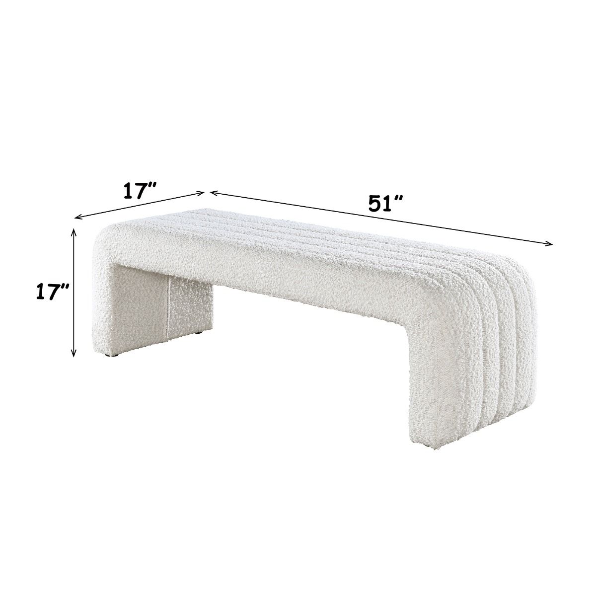 Sandro - Bench - Beige Boucle, white, view 5