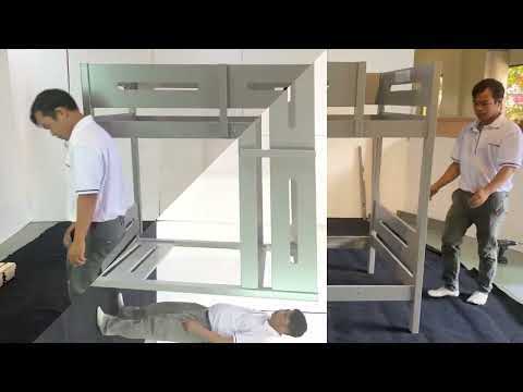 Edah - Twin Over Twin Bunk Bed - Gray, gray, view 5