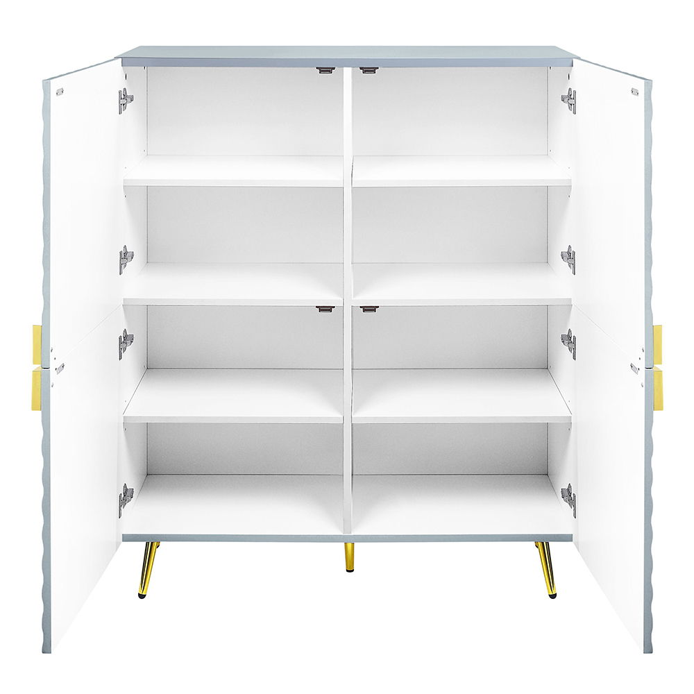 Gaines - Accent Cabinet - Gray High Gloss, dark gray, view 3