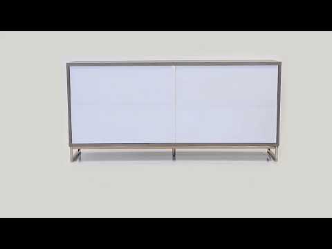 Payo - Console Cabinet - Black Marble Print Oak & Champagne, black, view 5