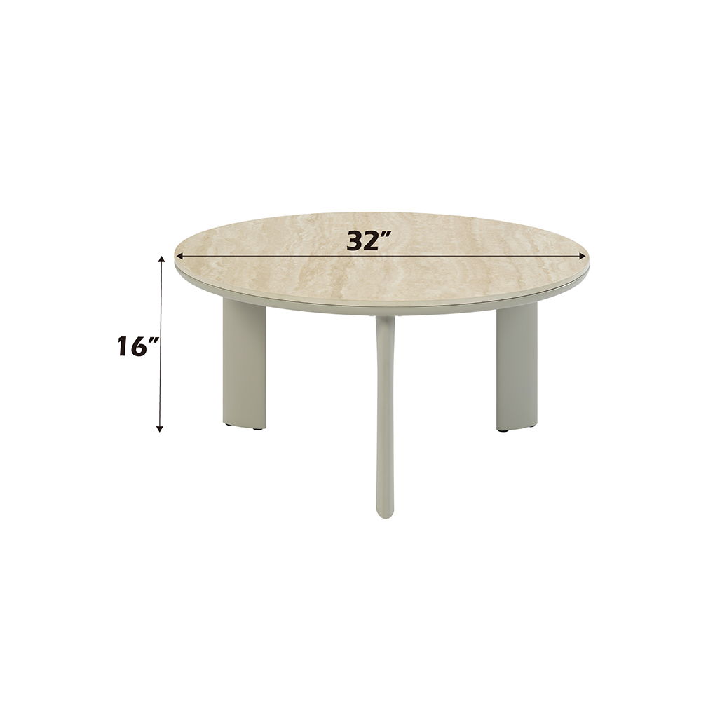 Ingram - Coffee Table - Sintered Stone & Light Gray, light gray, view 6