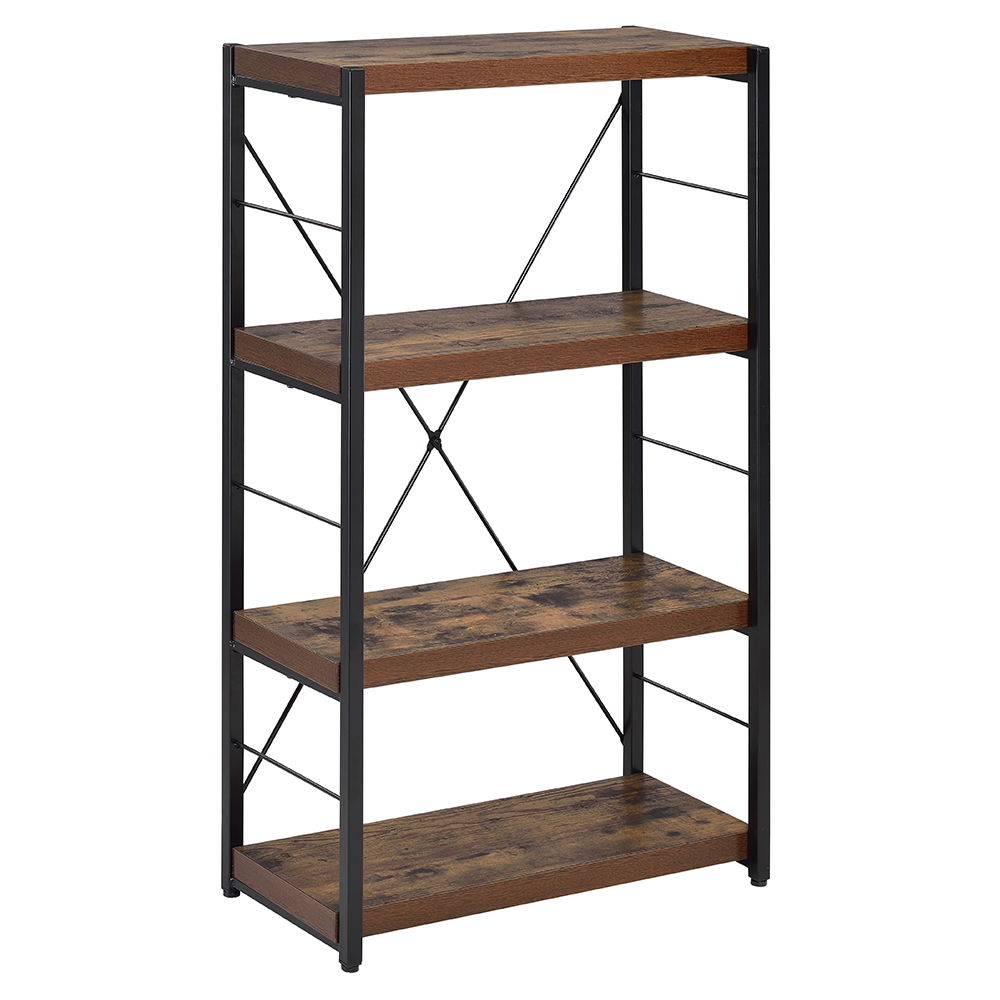 Bob - Bookshelf - Weathered Oak & Black, light brown, view 2