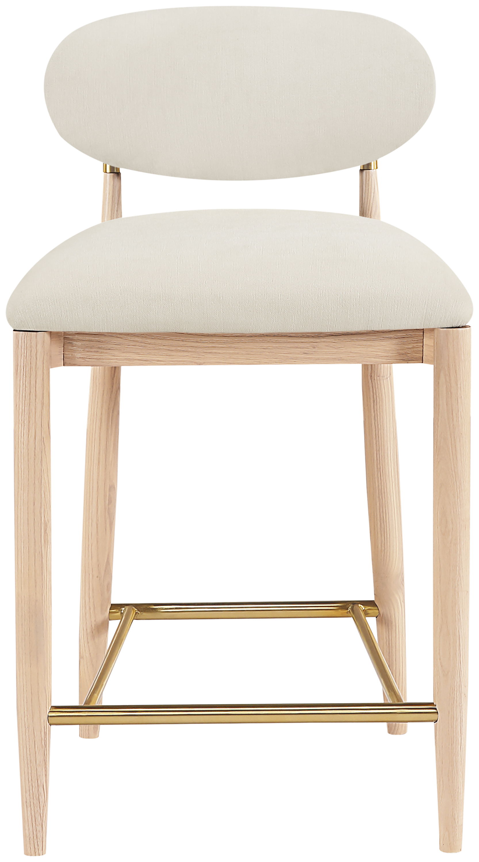 Riccio - Performance Fabric Upholstered Stool - Cream