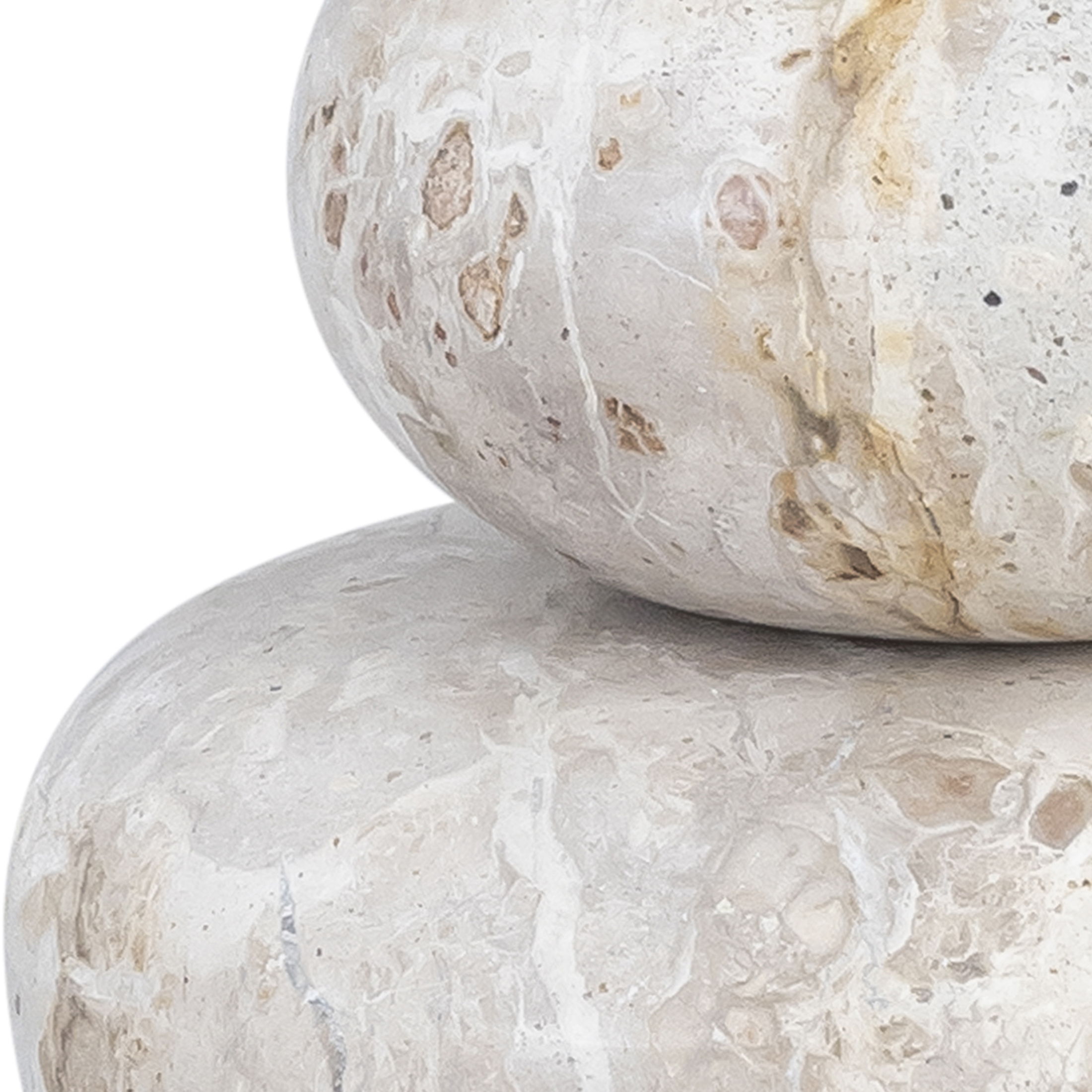 Pumpkin - 3 Piece Marble Decorative Object - Beige