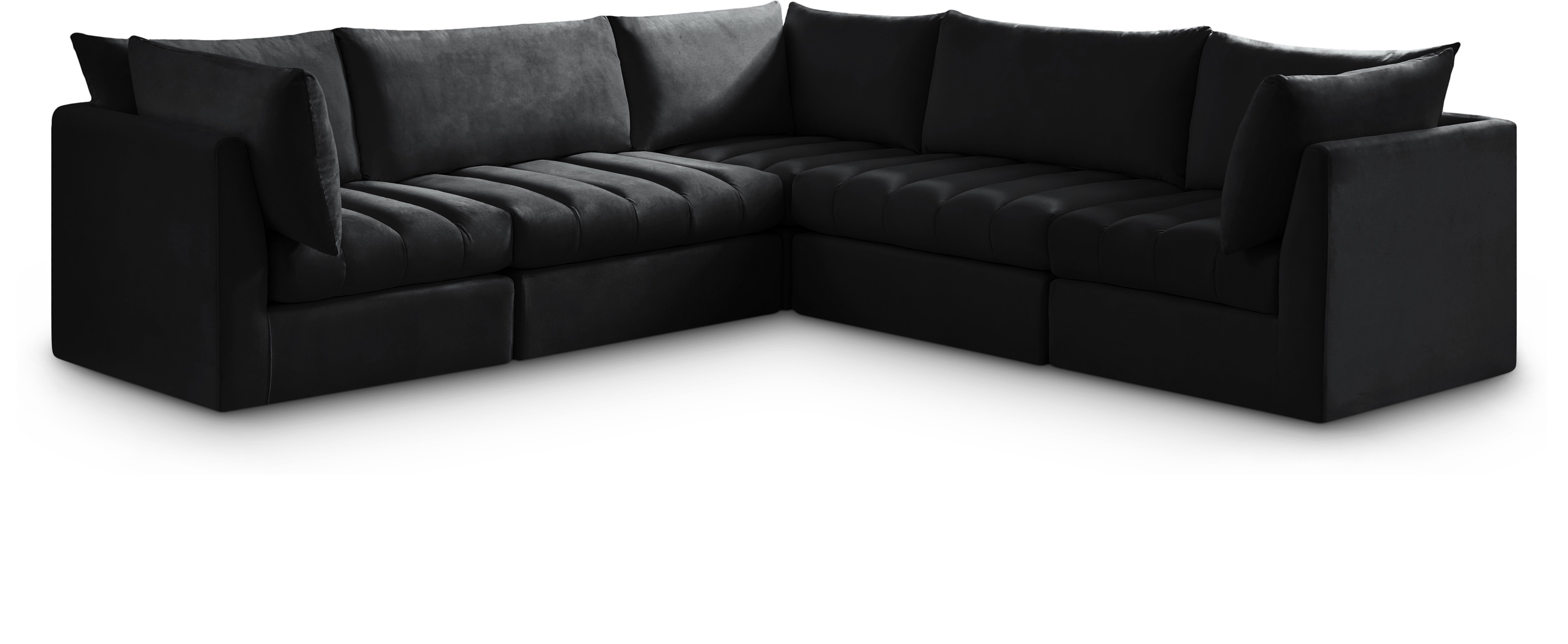 Jacob - Modular Corner Sectional 5 Piece - Black