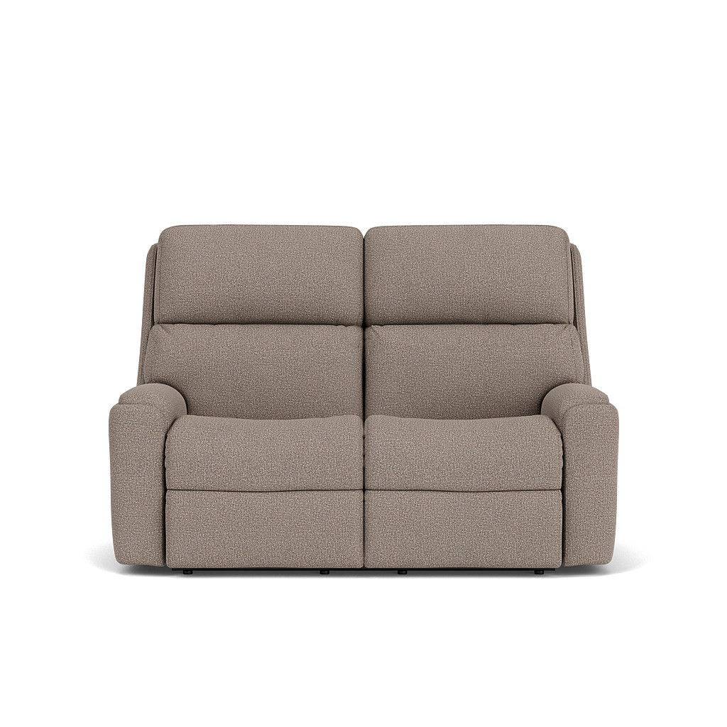 Rio - Transitional Fabric Reclining Loveseat, beige, view 3