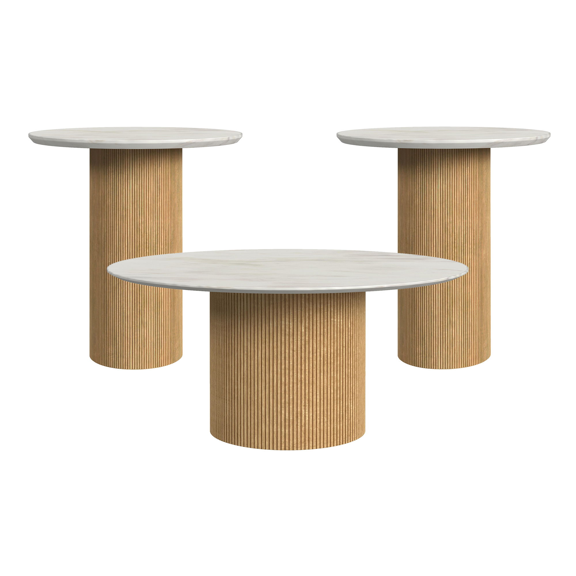 3 Pc · Coffee Table & Two End Tables