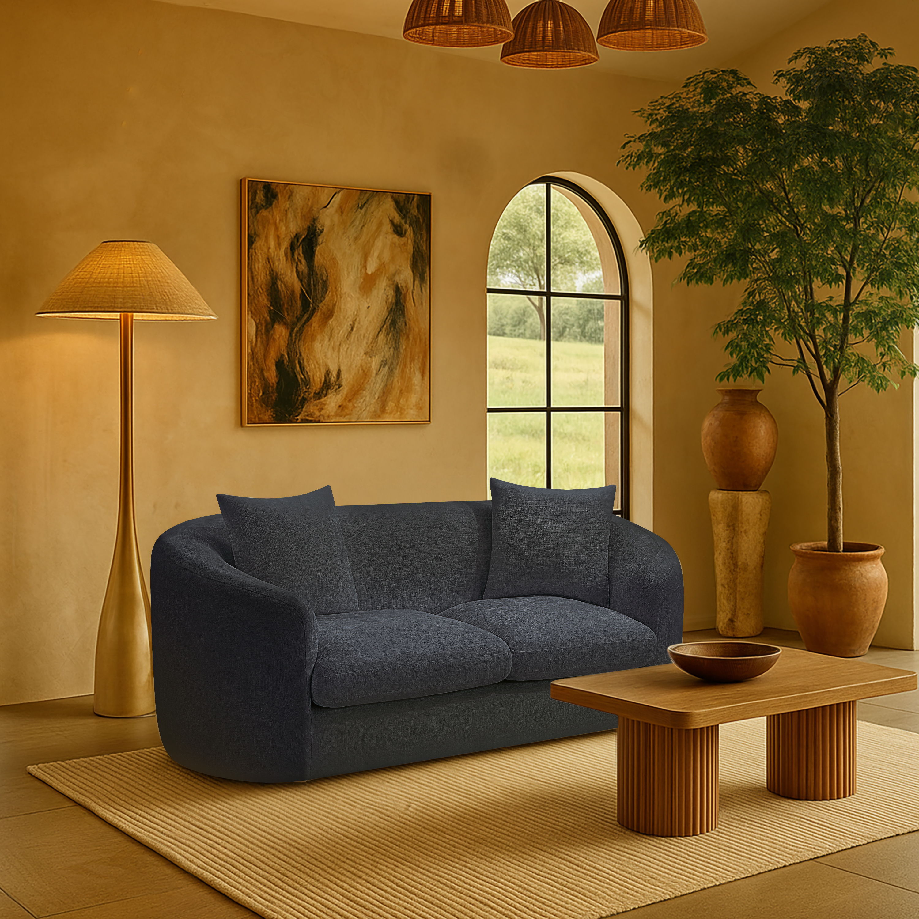 Penelope - Loveseat - Navy