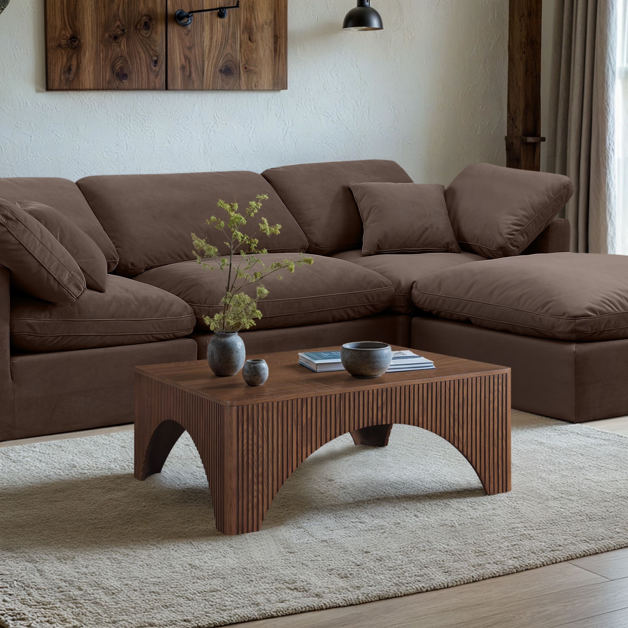 Eloise - Oak Veneer Coffee Table - Brown