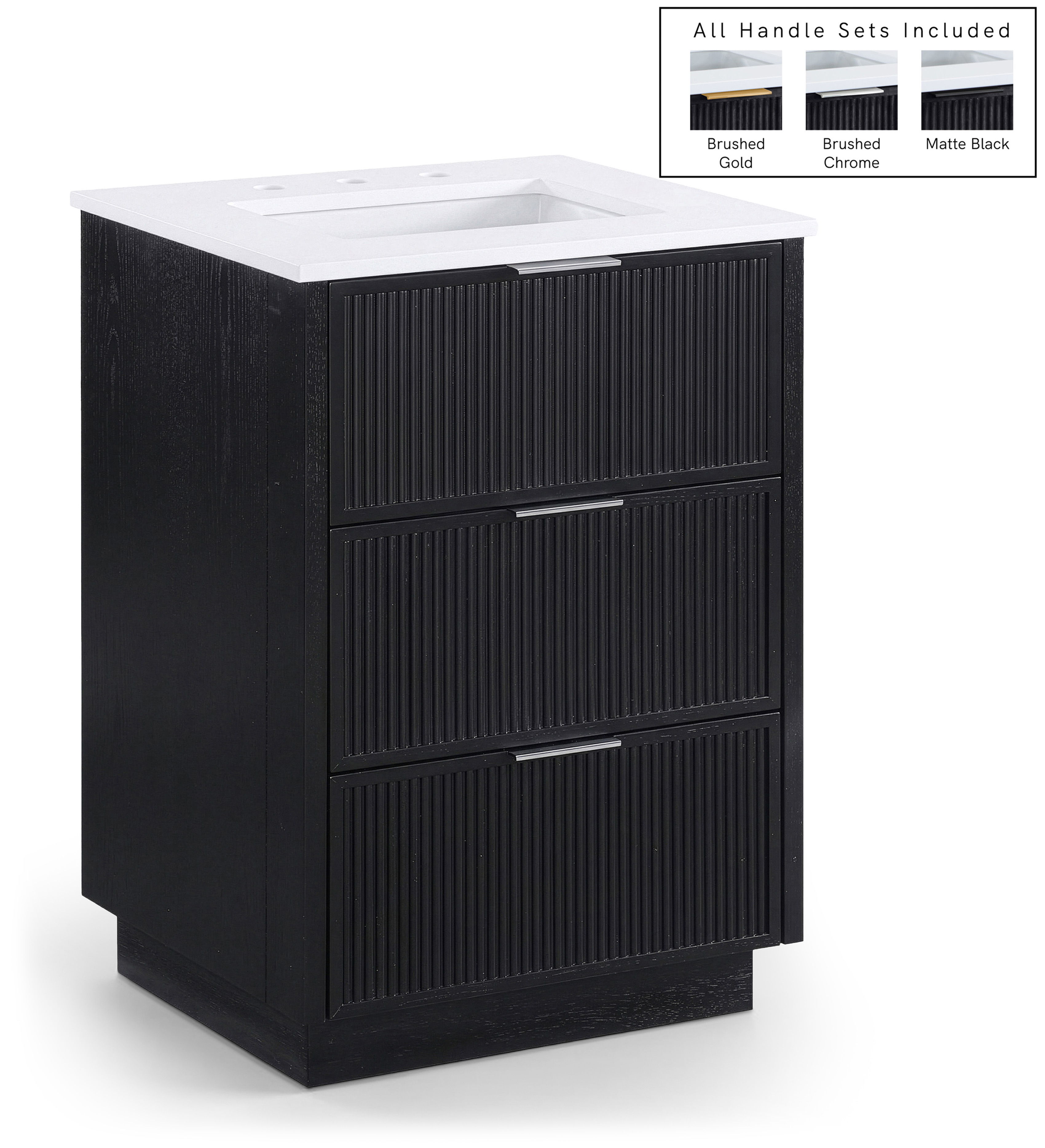 Willard - 24'' Bathroom Vanity - Black / White