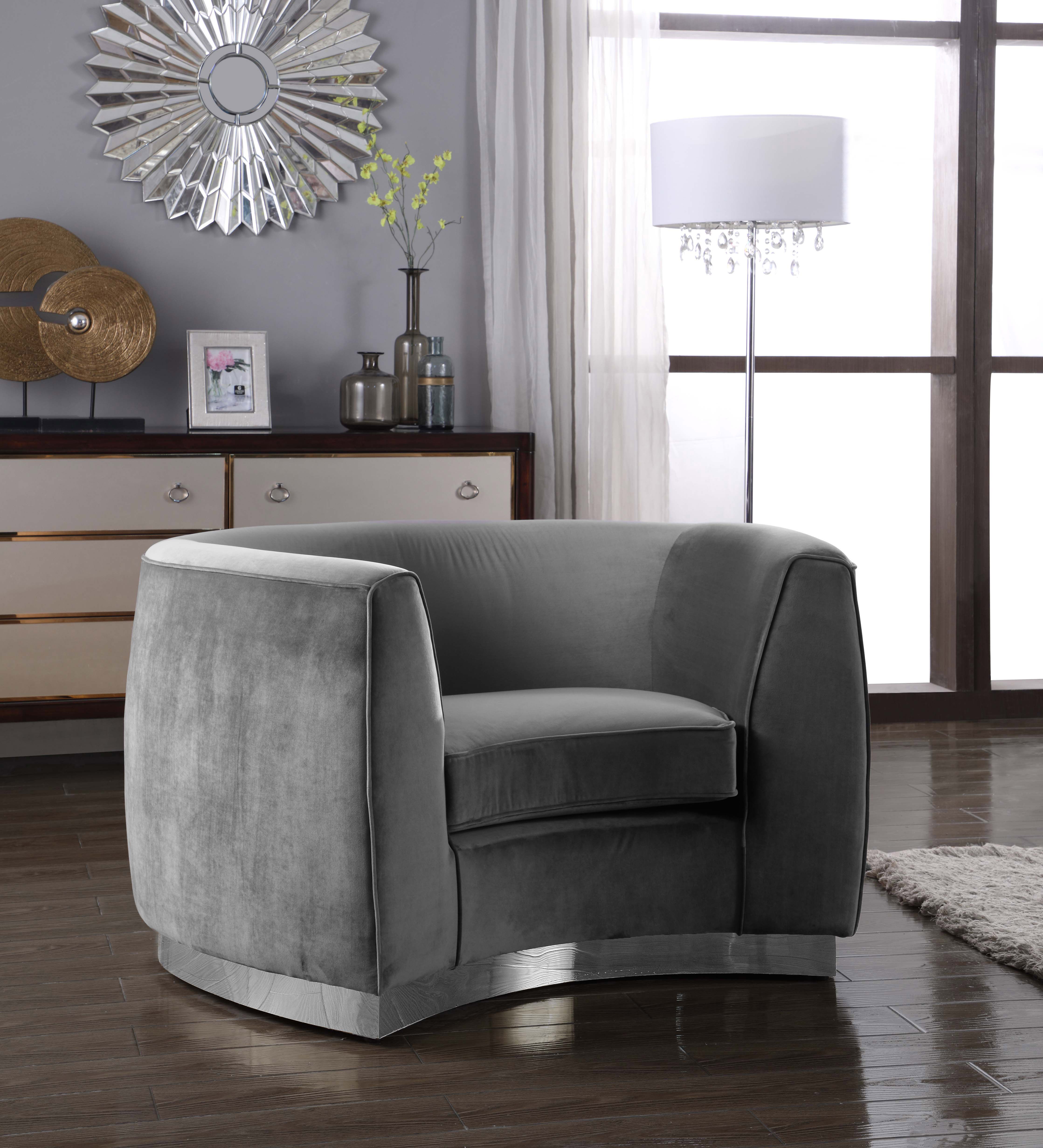 Julian - Fabric Chair - Gray
