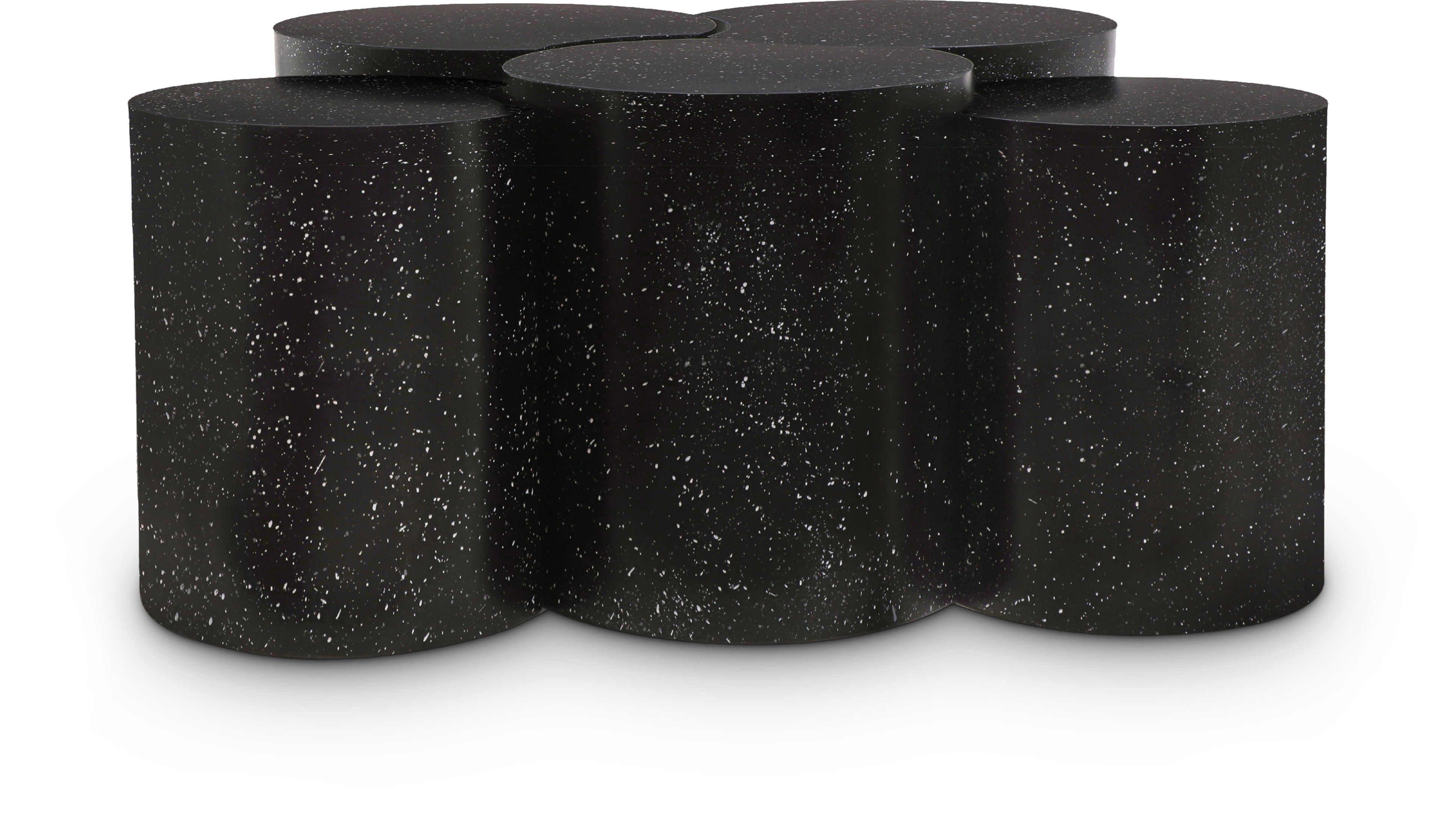Dimple - 5 Piece Modular Coffee Table - Black Terazzo