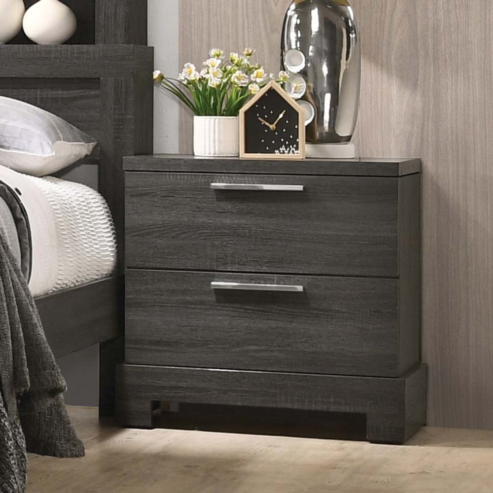 Lantha - Nightstand - Gray Oak, dark gray