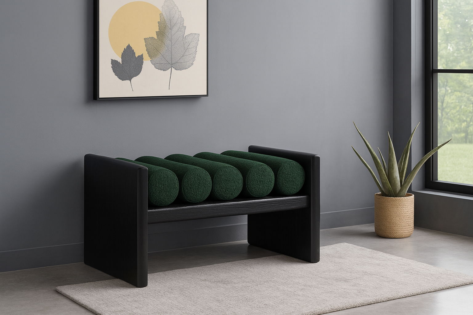 Waverly - Wood Bench - Green