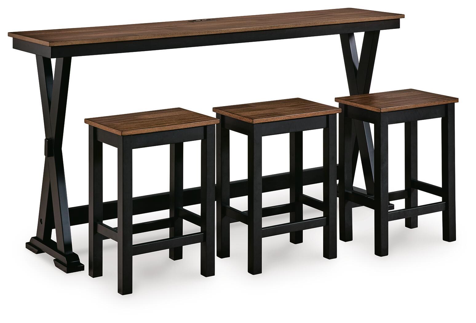 Rectangular Dining Room Counter Table Set (Set of 4)