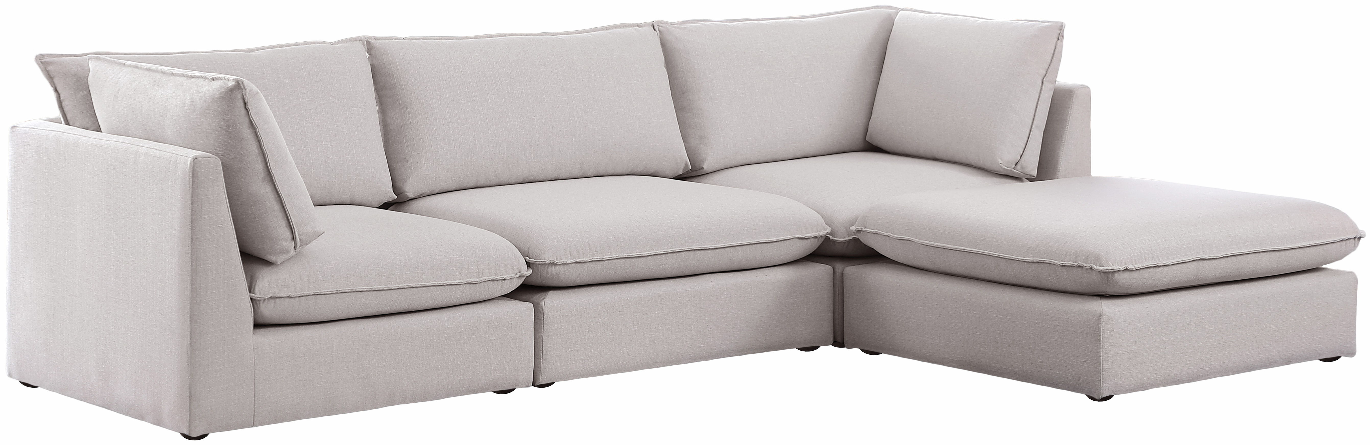 Mackenzie - 4 Piece Modular Sectional With Chaise - Beige