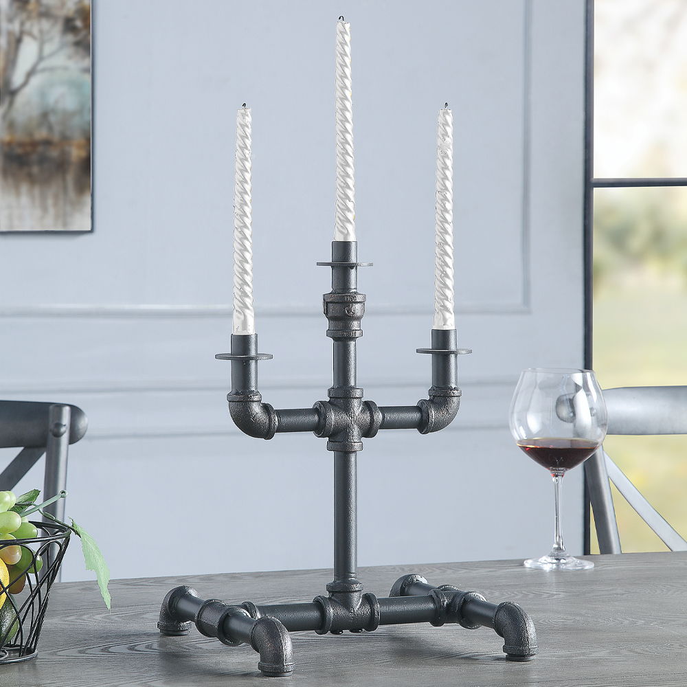 Brantley - Candle Holder - Sandy Gray, dark gray