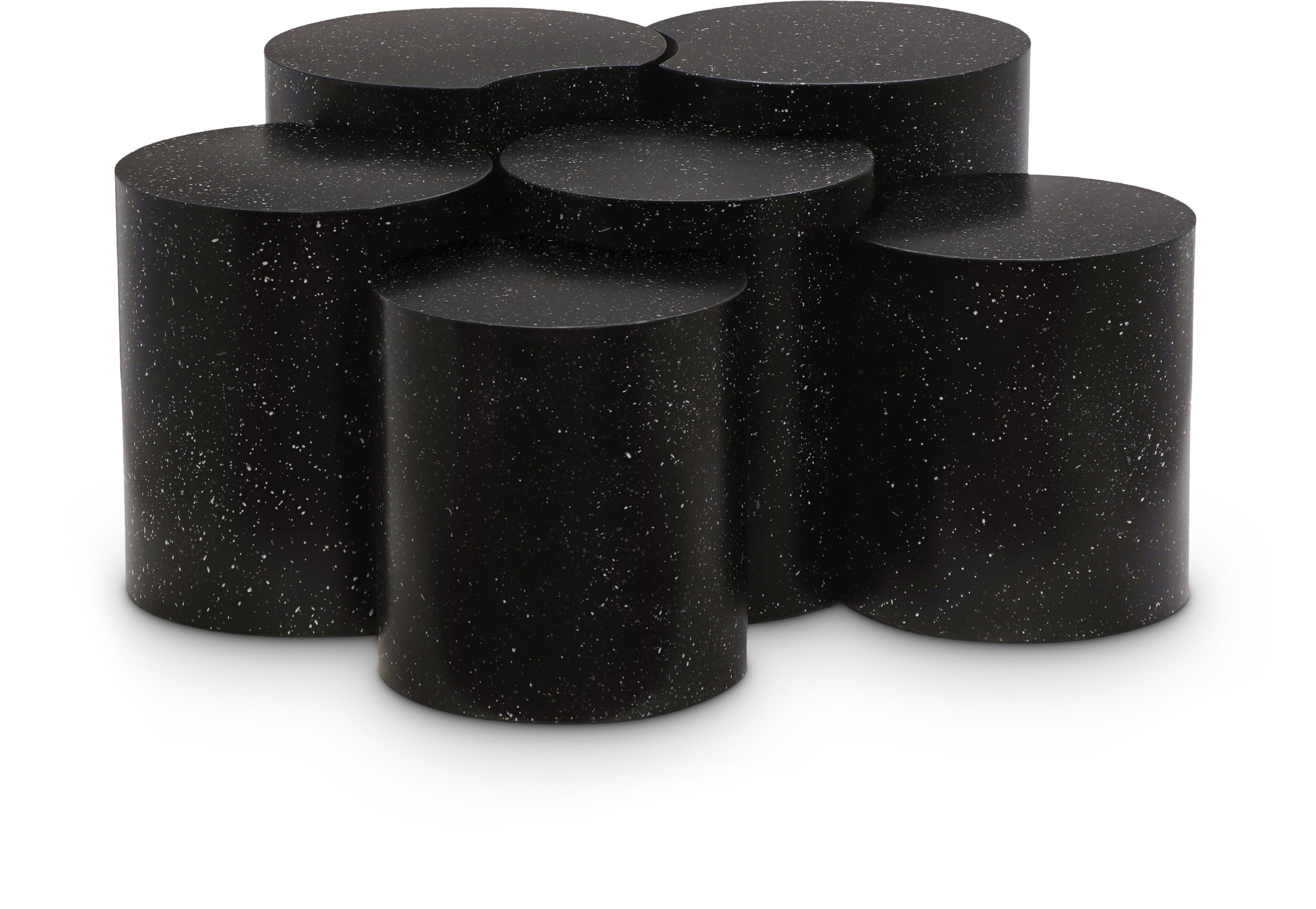 Dimple - 6 Piece Modular Coffee Table - Black Terazzo