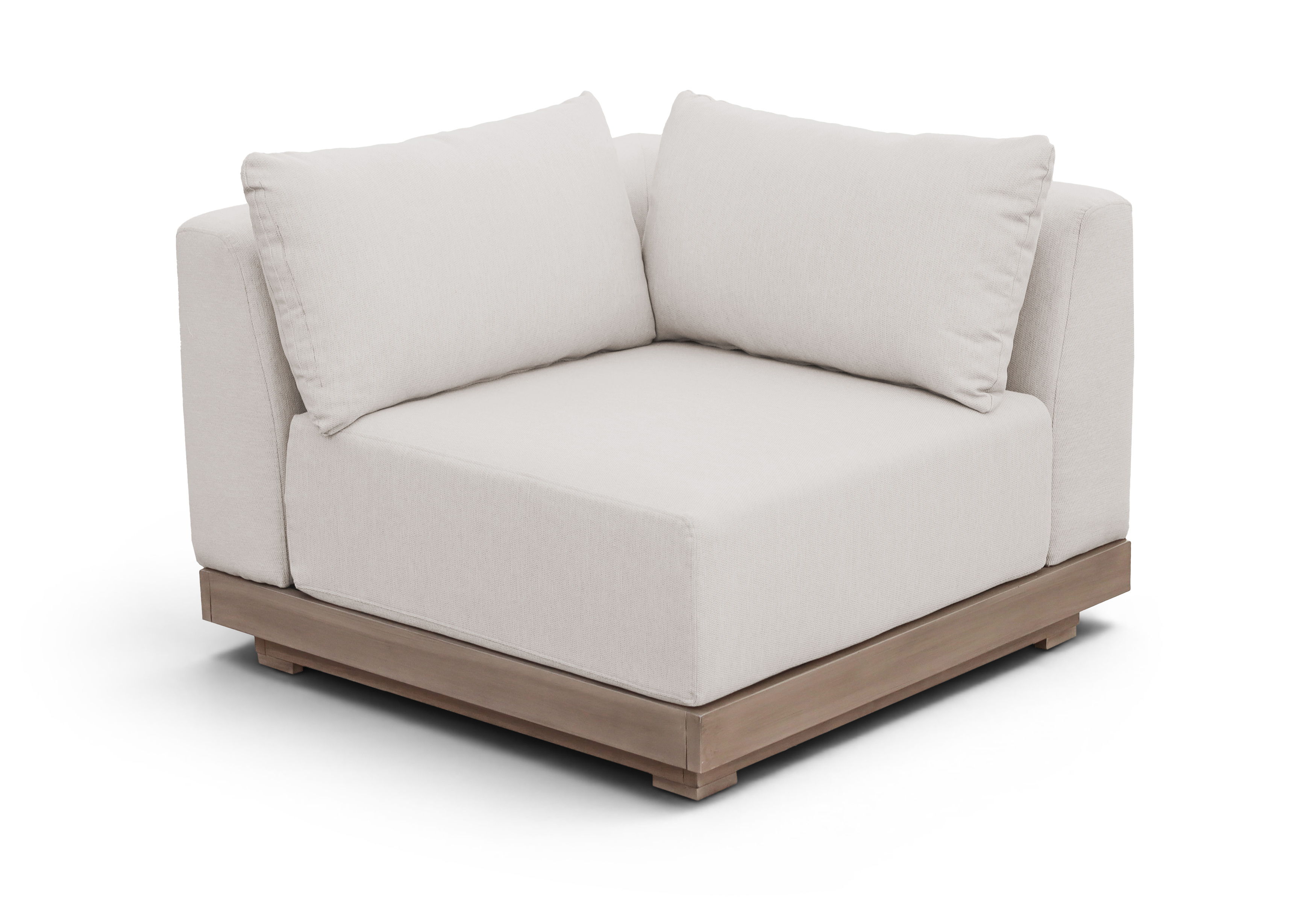 Solace - Olefin Performance Fabric Outdoor Patio Modular Corner Chair - Cream