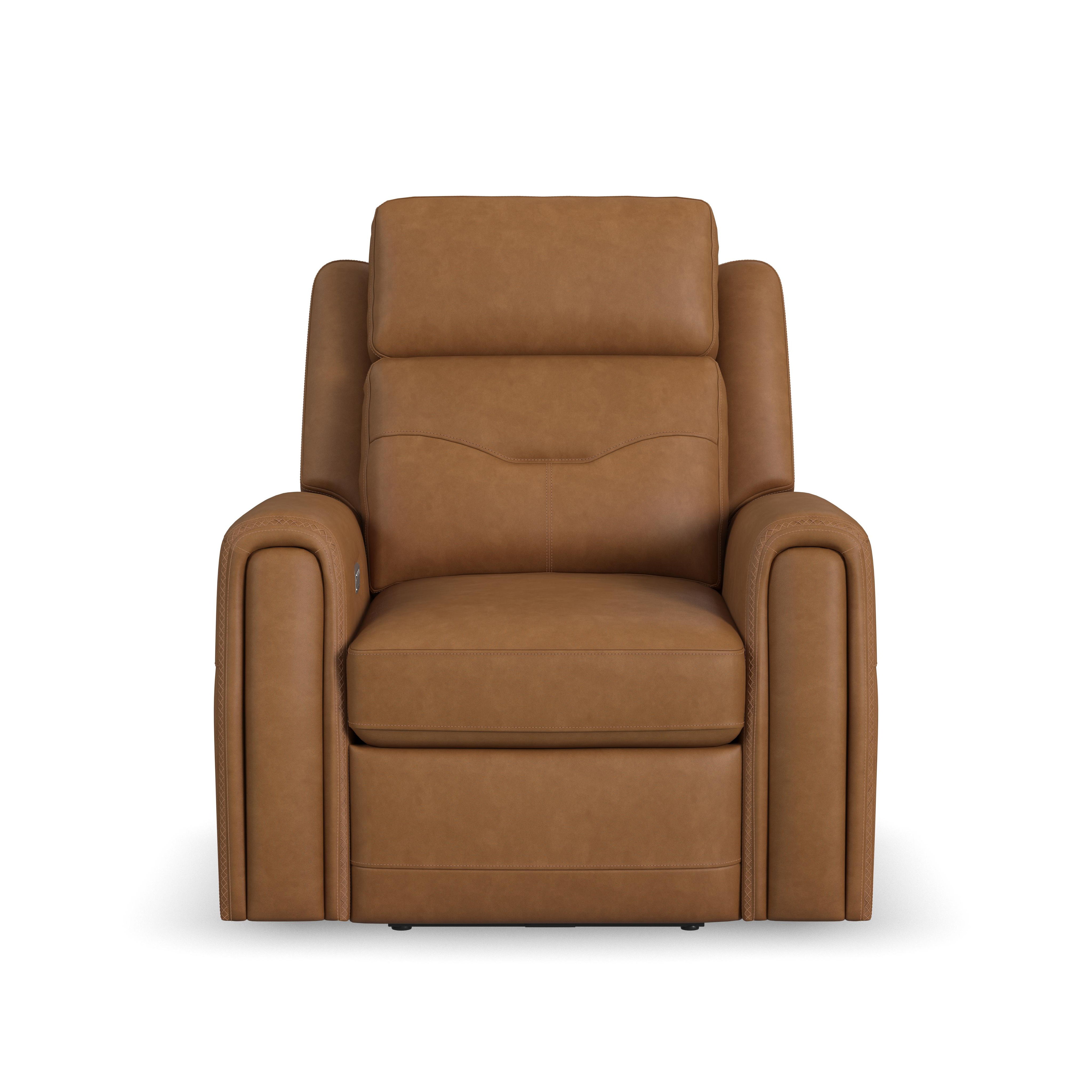 Felix - Power Recliner With Power Headrest, Lumbar, Heat & Massage - Dark Brown, dark brown, view 2