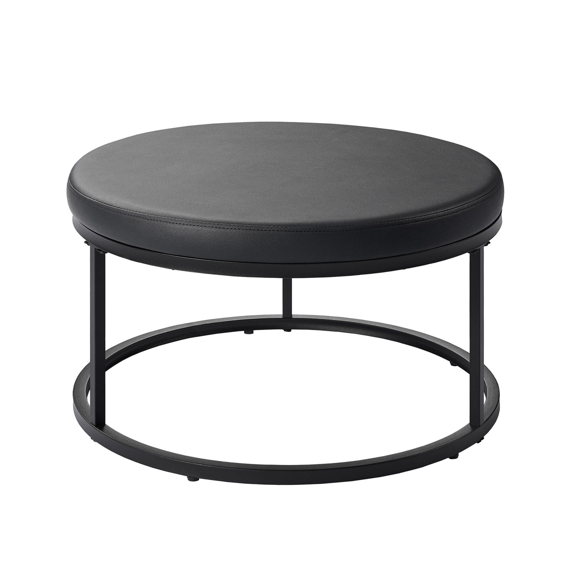 Forma - 4 Piece Occasional Set (1 Coffee, 1 Large End Table & 1 Stool, 1 Small End Table) - Black / White / Gray, black, view 8