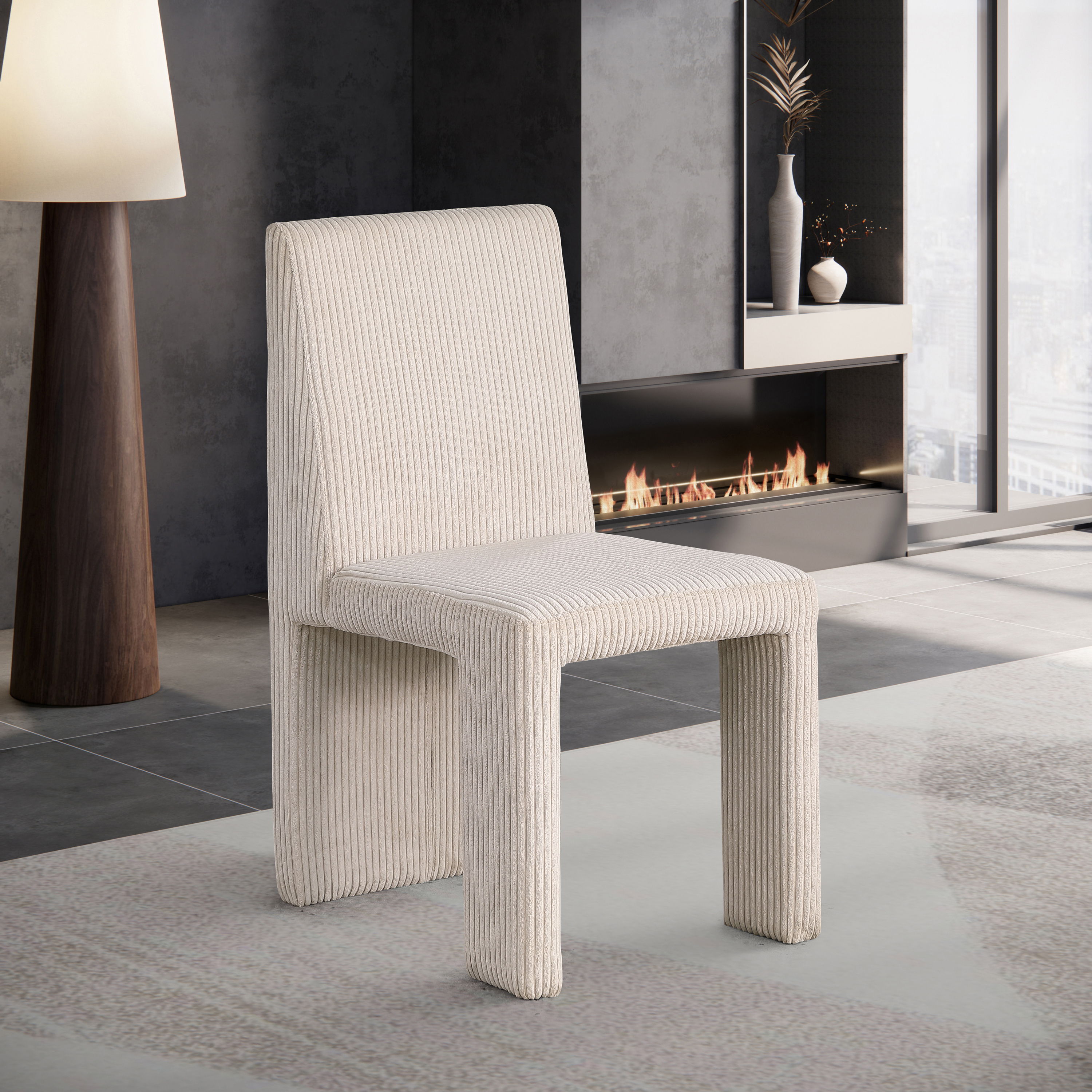 Benson - Microsuede Dining Chair (Set of 2) - Beige