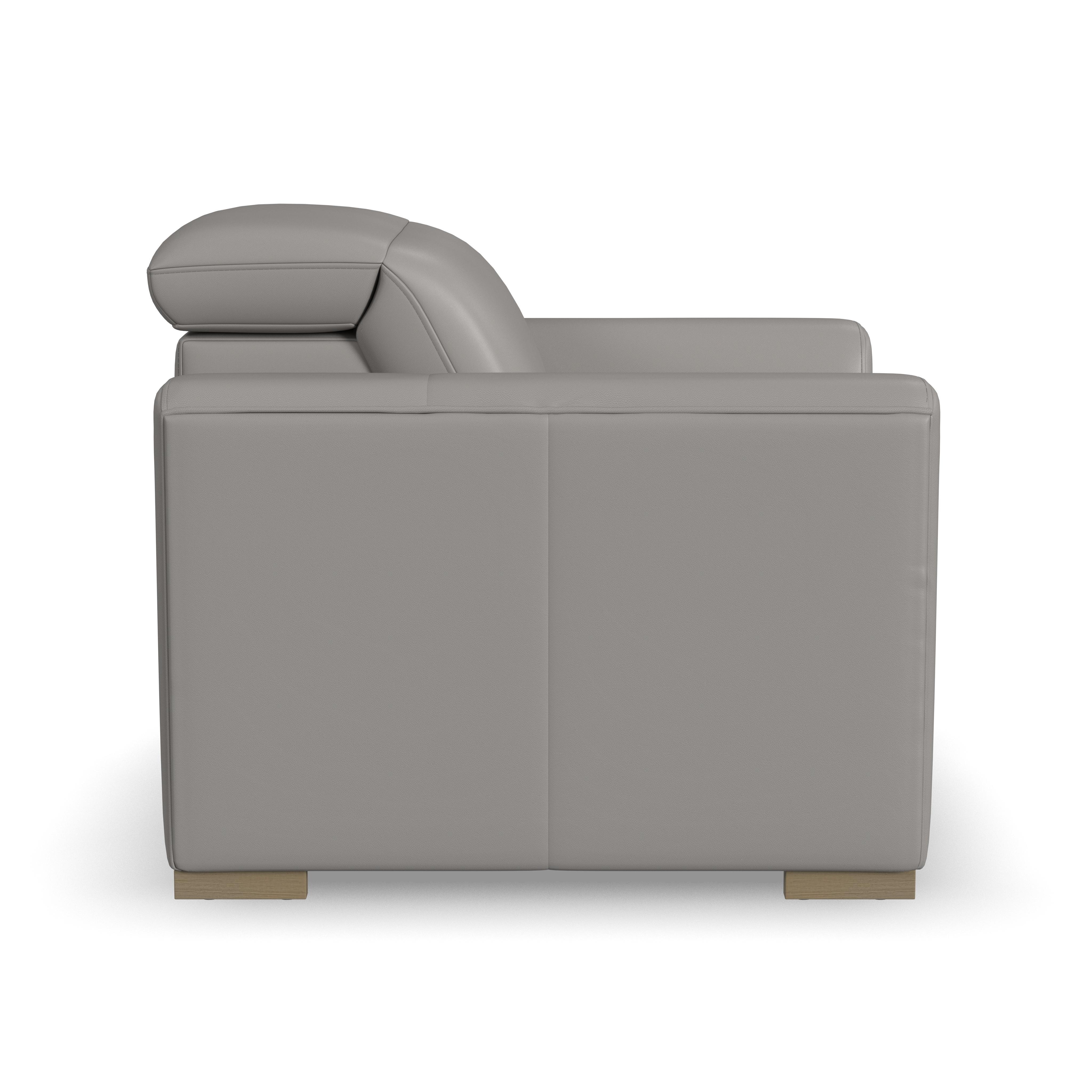 Aurora - Power Recliner With Power Headrest - Ash, gray, view 4