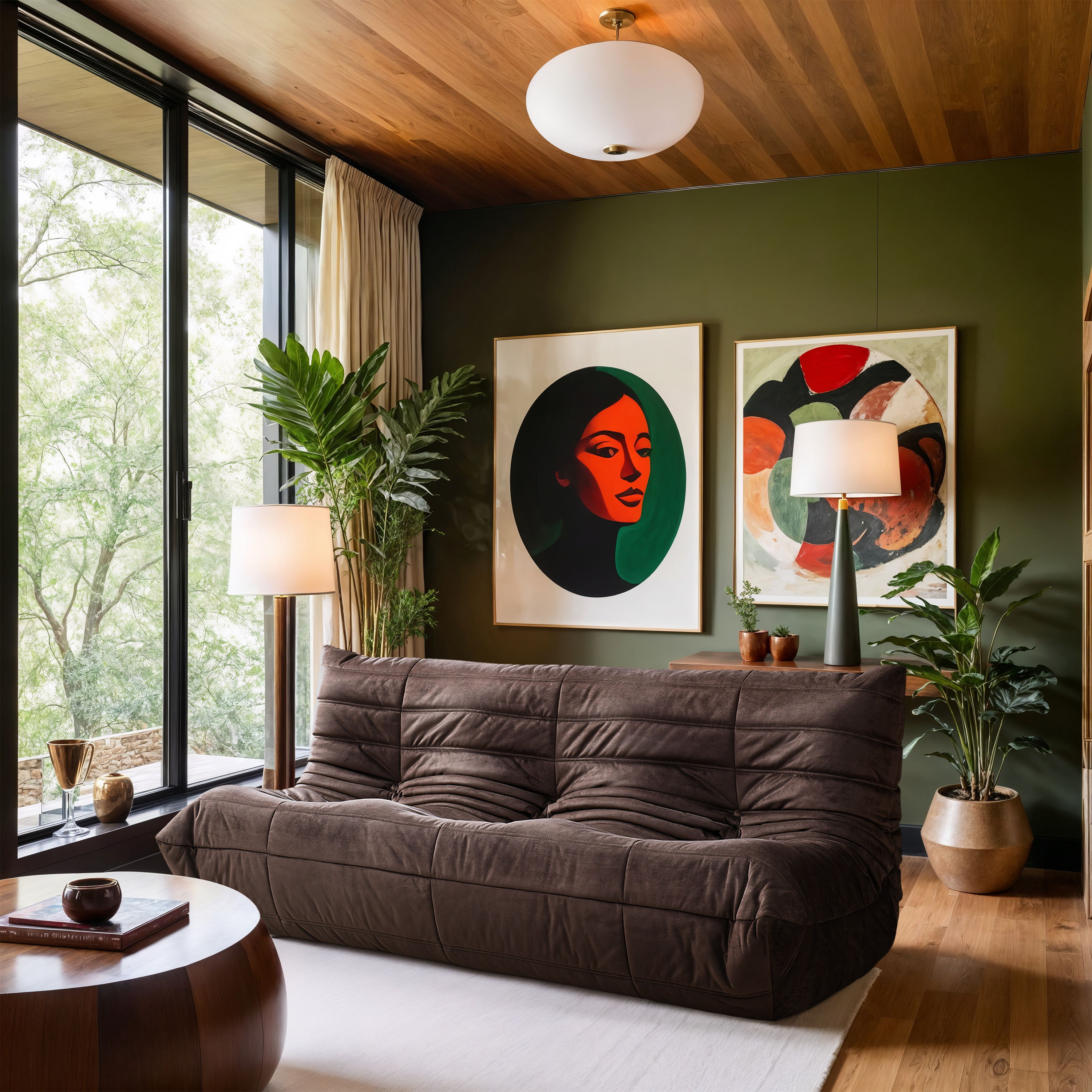 Relax - Velvet 77.75" Upholstered Sofa - Brown