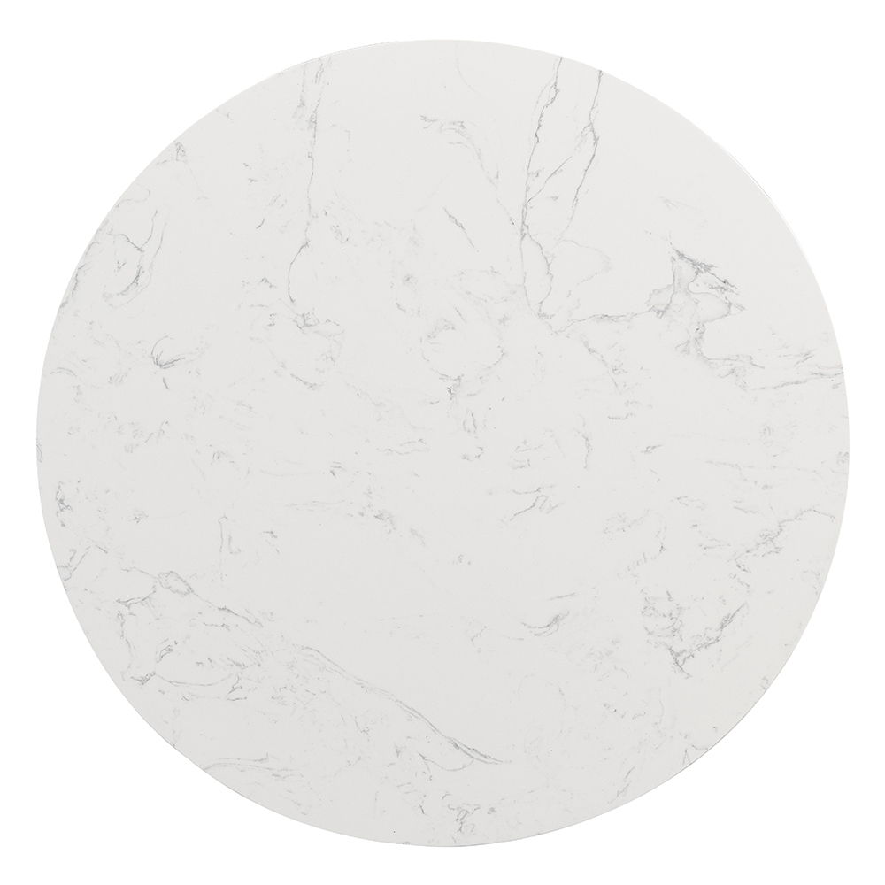 Jaramillo - End Table - White Natural Marble Top & Black, white, view 7